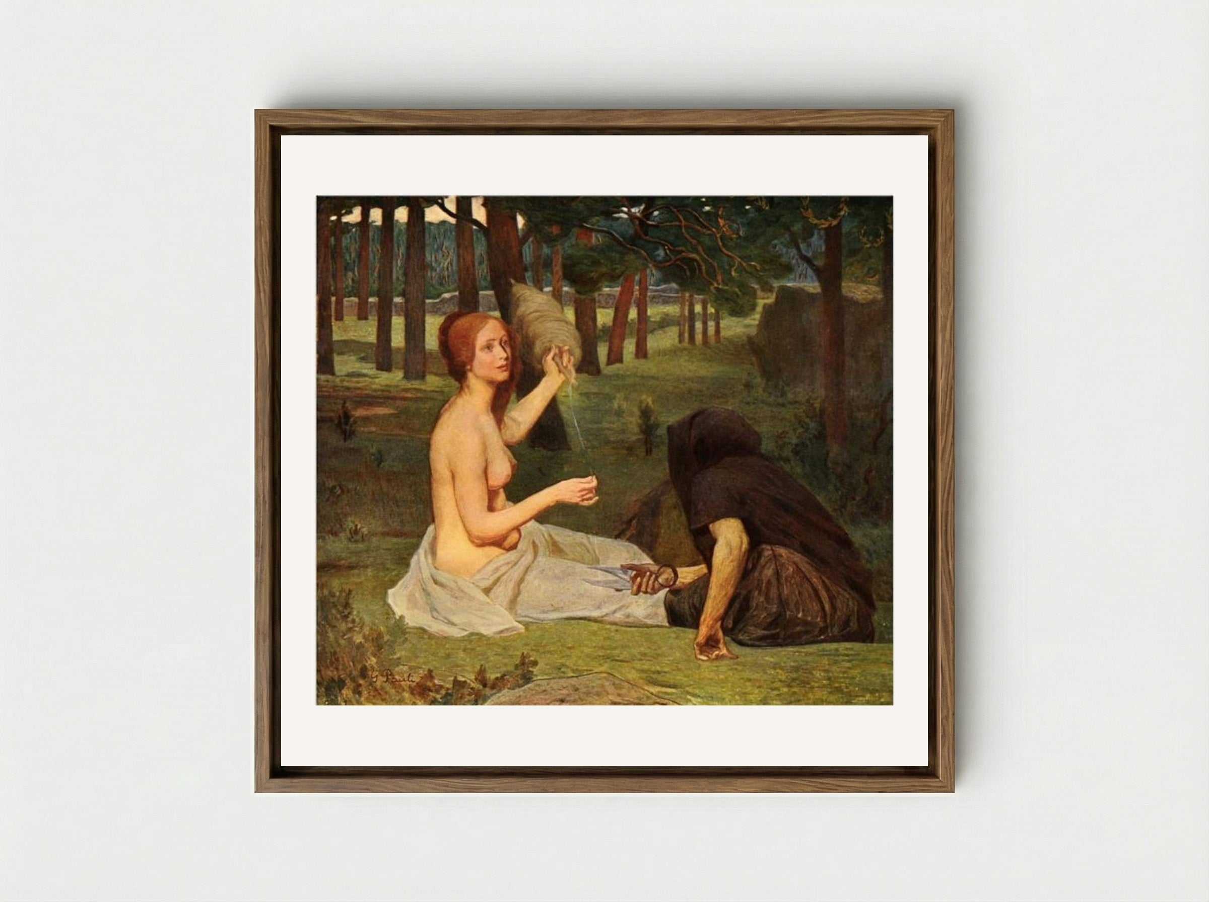 Fate, Life, Truth, Beauty - Georg Pauli - Framed Canvas Wood