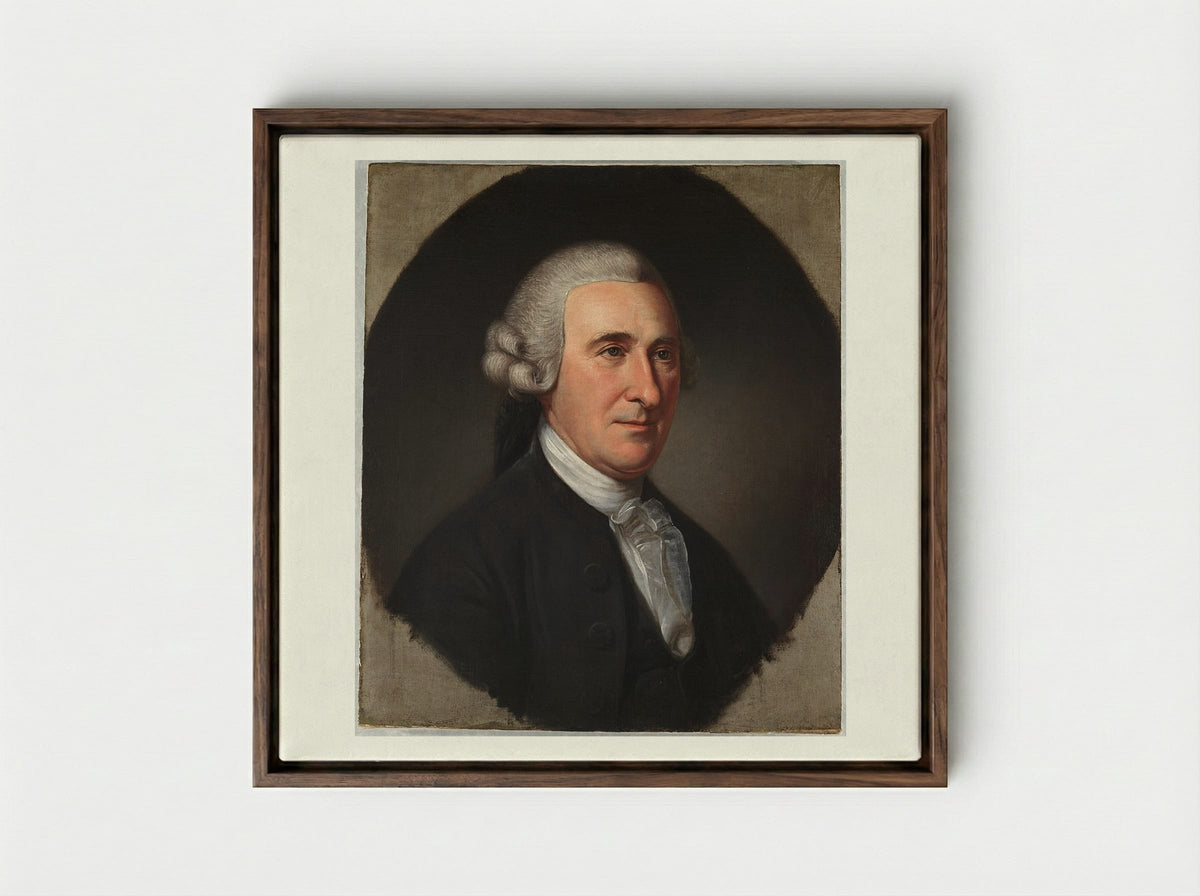 Thomas McKean - Charles Willson Peale - Framed Canvas Dark Wood