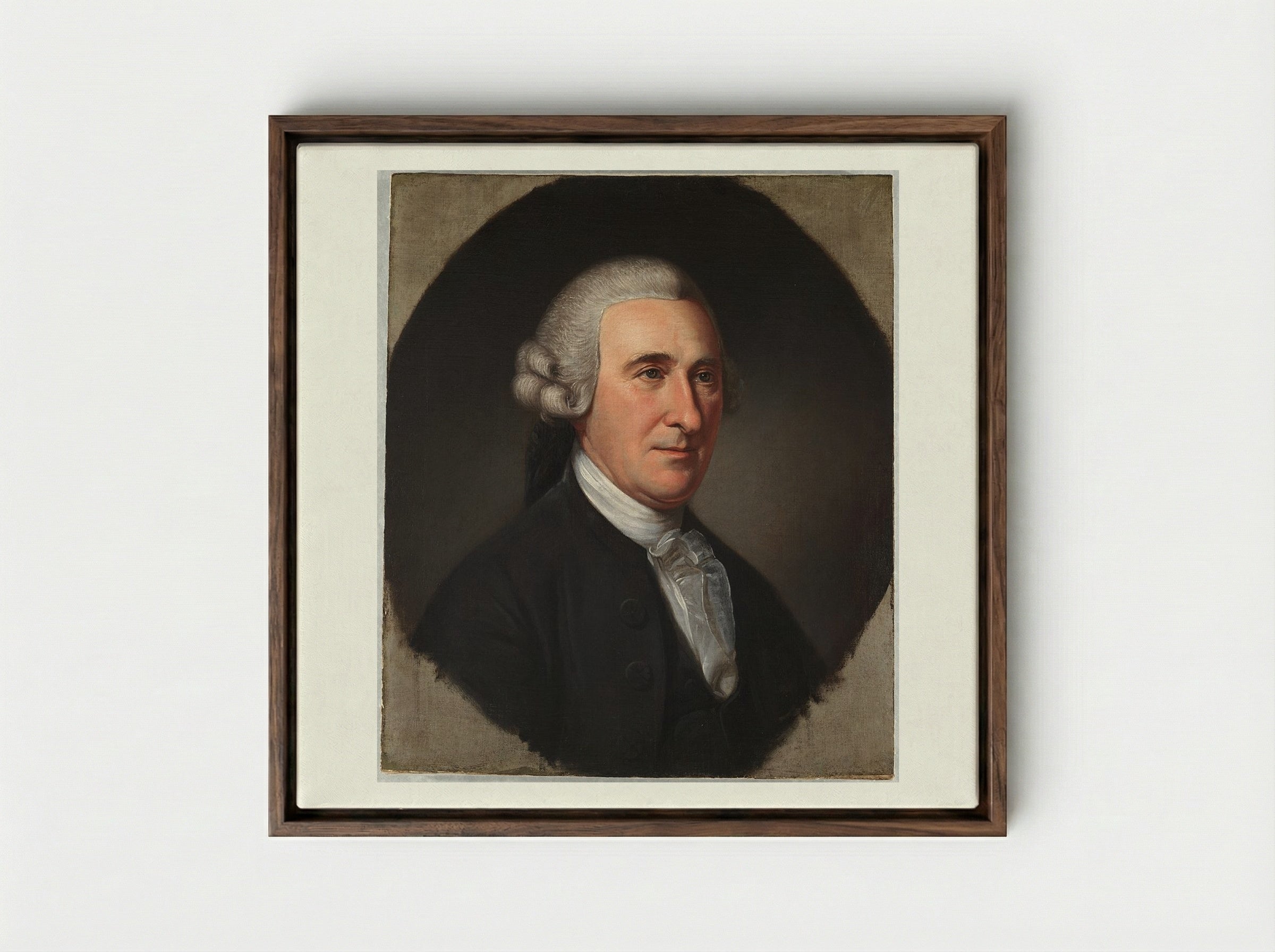 Thomas McKean - Charles Willson Peale - Framed Canvas Dark Wood