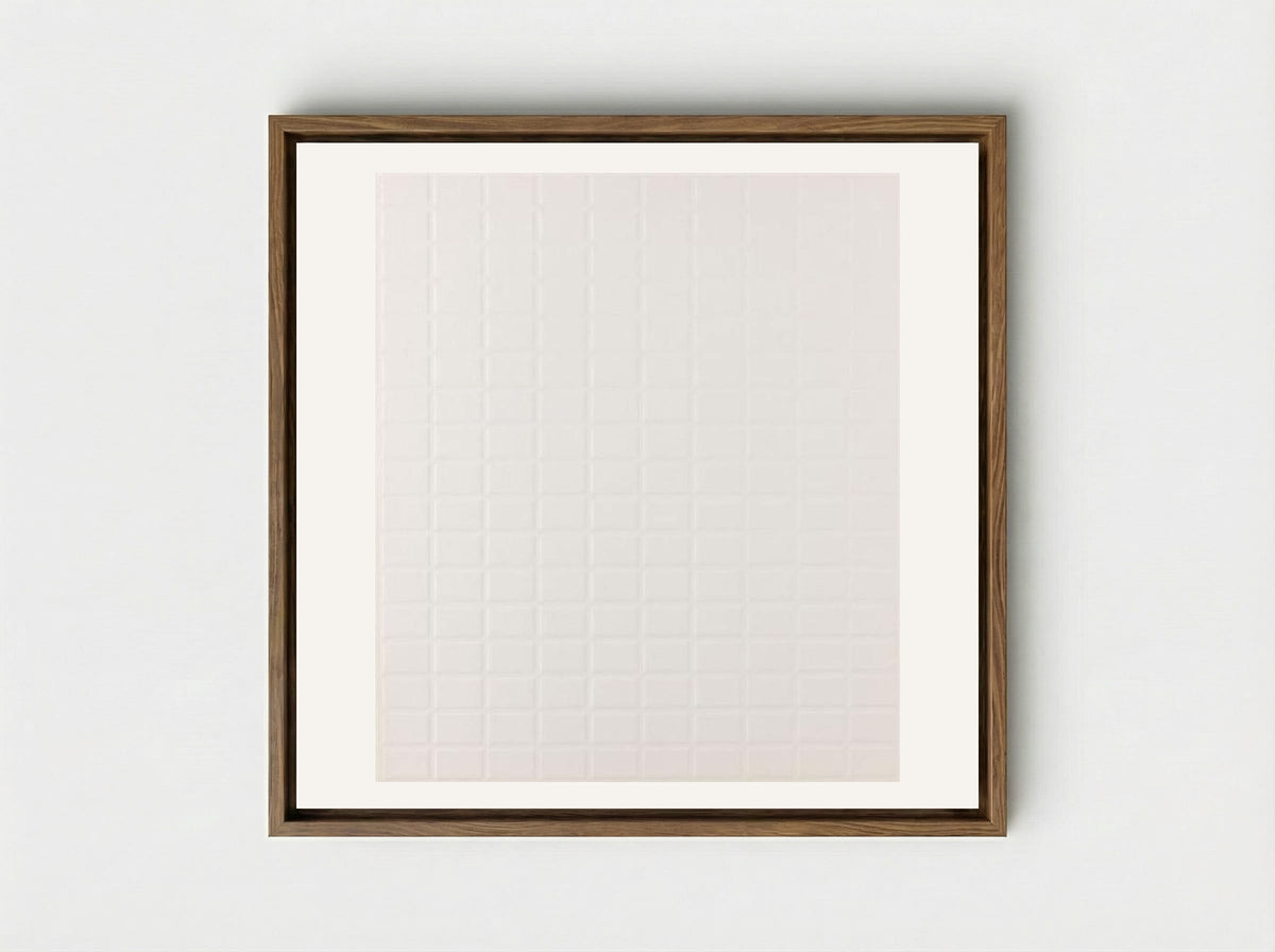 Untitled (Grid Relief) - Jan Schoonhoven - Framed Canvas Wood