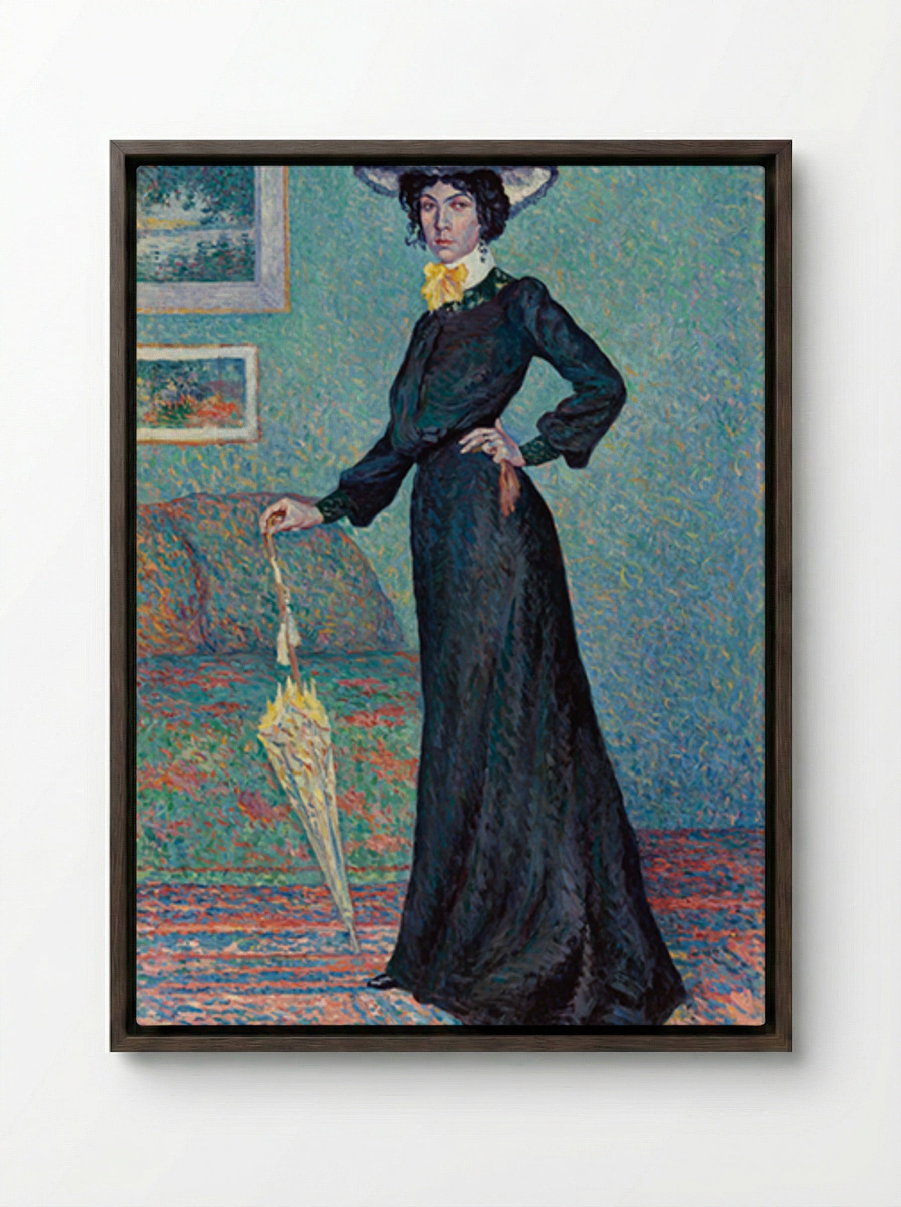 Lucie Cousturier - Maximilien Luce - Framed Canvas Dark Wood