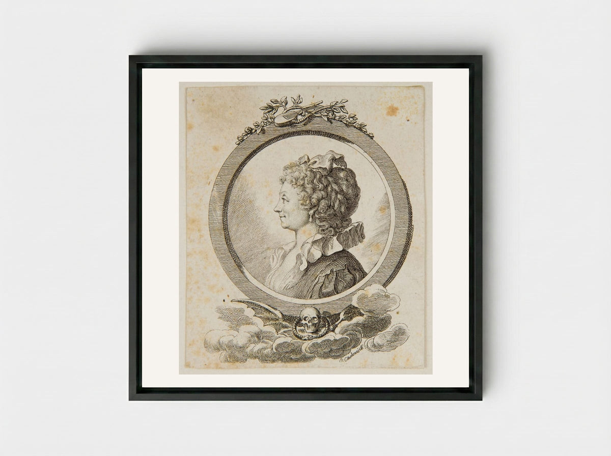 Sophie Becker Schwarz - Daniel Nikolaus Chodowiecki - Framed Canvas Black