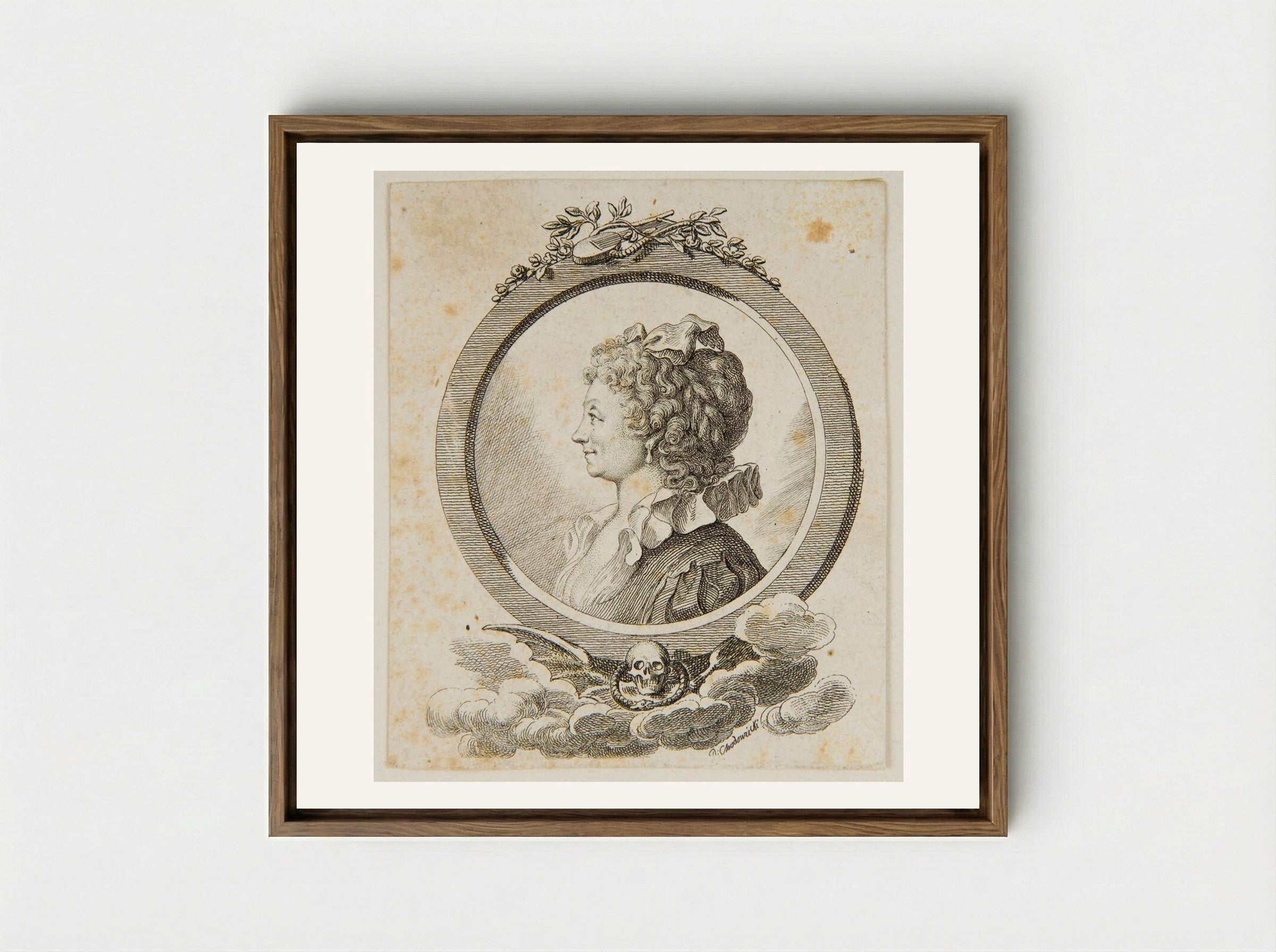Sophie Becker Schwarz - Daniel Nikolaus Chodowiecki - Framed Canvas Wood