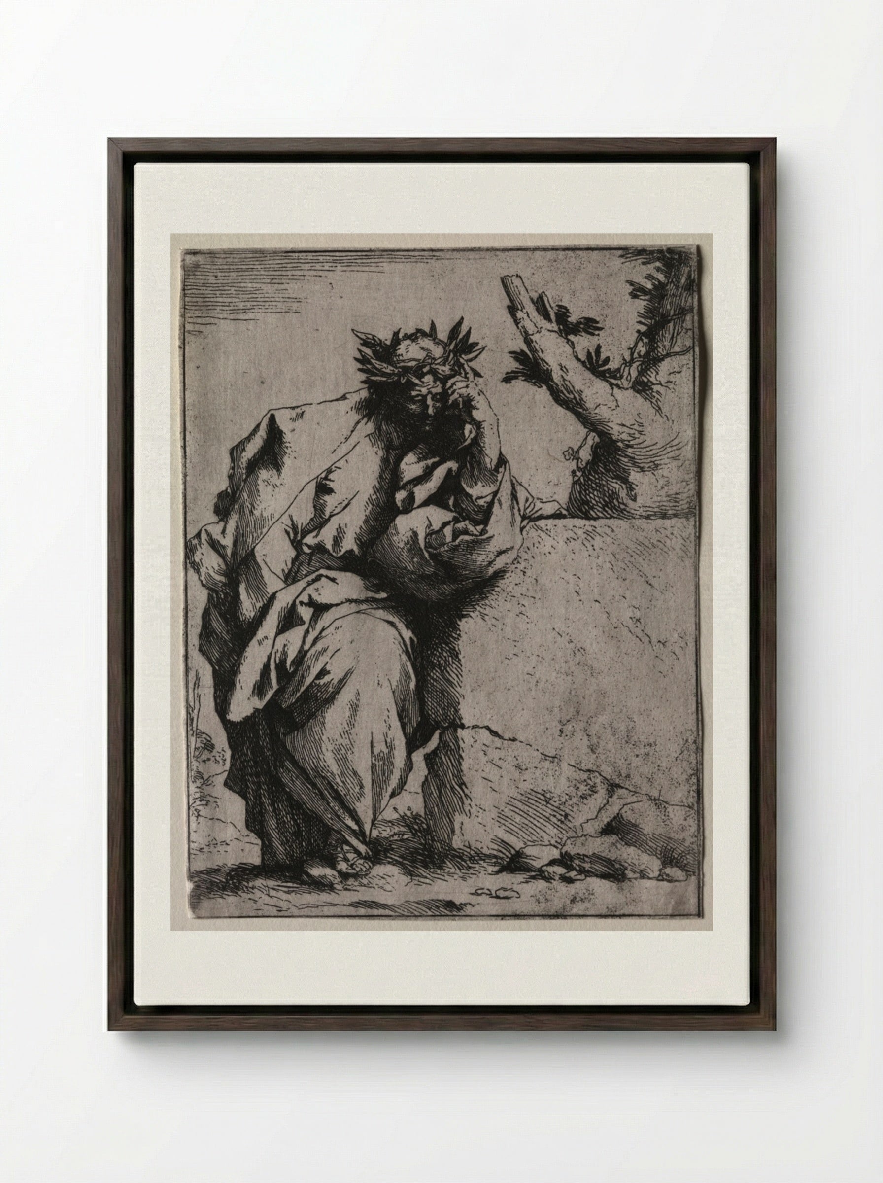 Virgil - Jusepe de Ribera - Framed Canvas Dark Wood