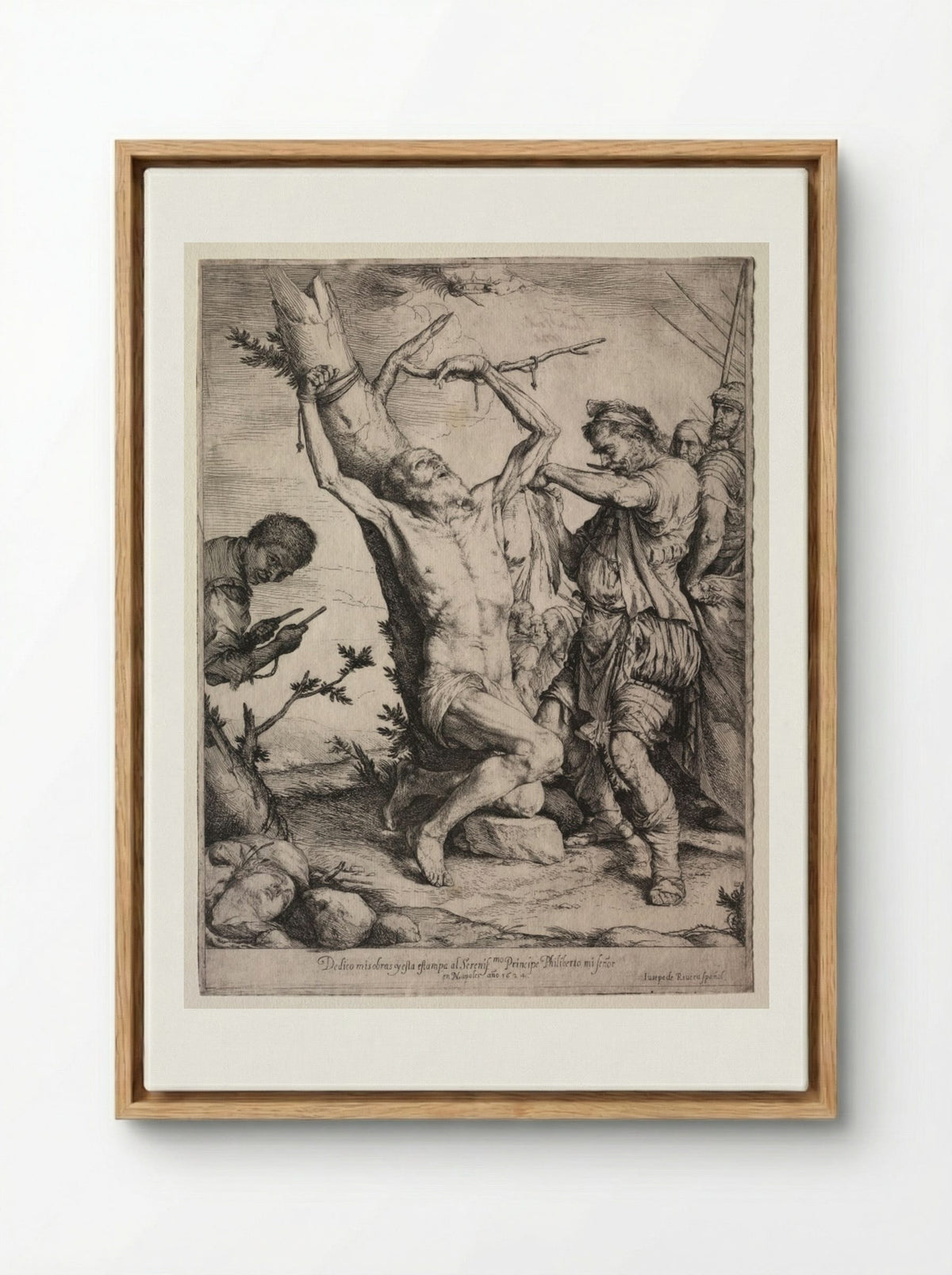 The Martyrdom of St. Bartholomew - Jusepe de Ribera - Framed Canvas Wood