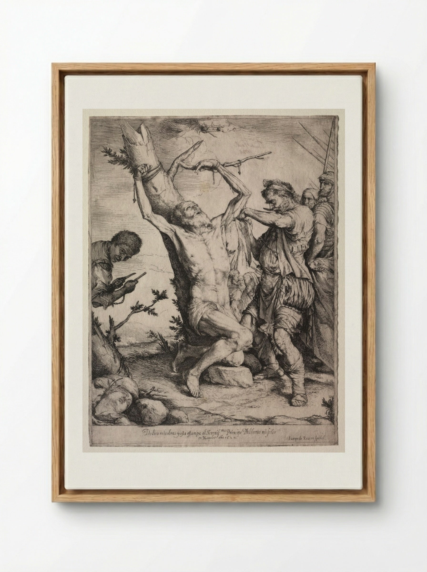 The Martyrdom of St. Bartholomew - Jusepe de Ribera - Framed Canvas Wood