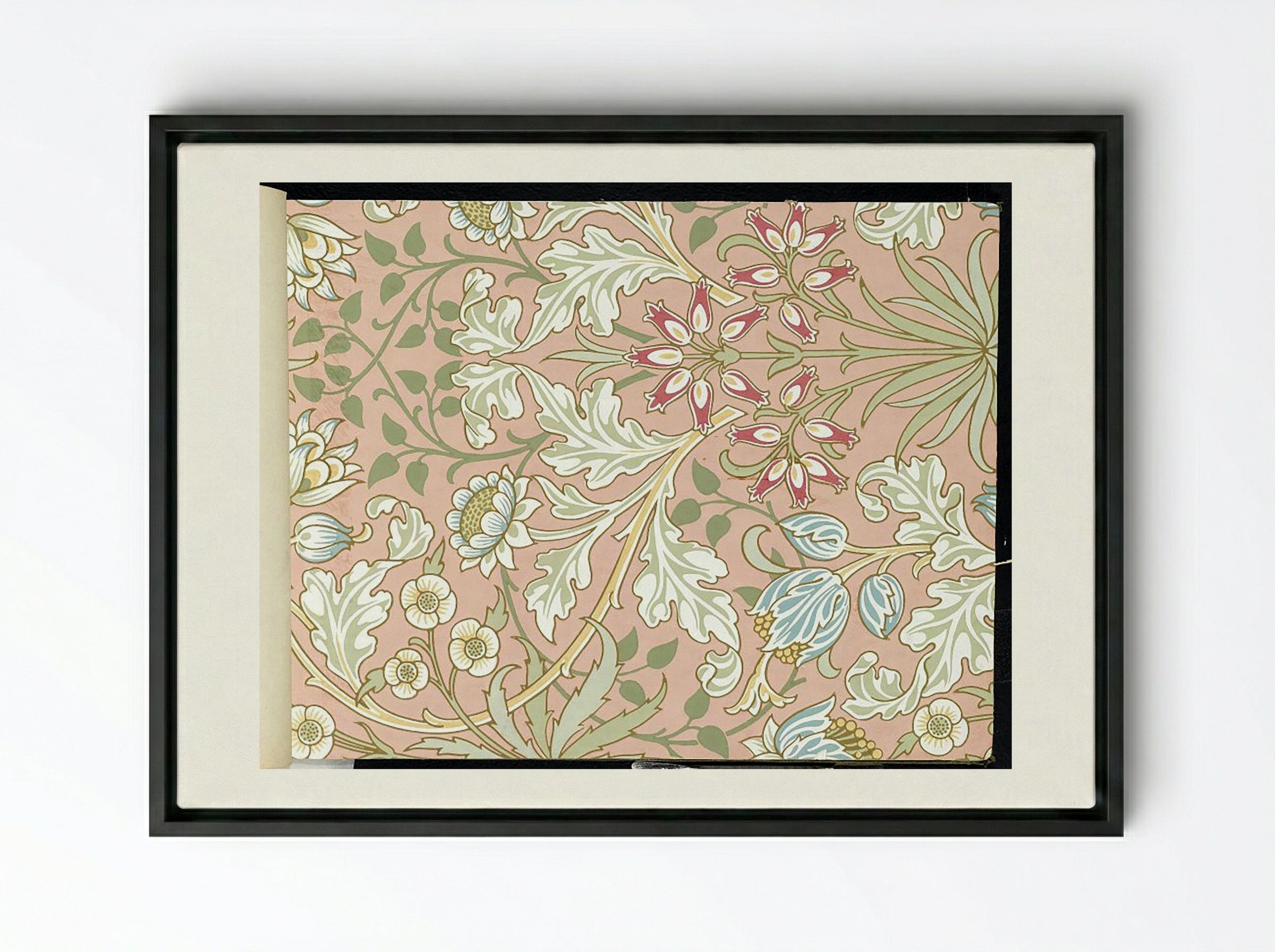 Hyacinth, Pattern No. 480 - Fine Art Print - Framed Canvas Black