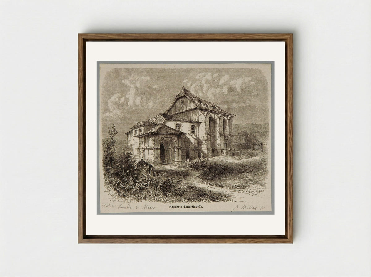 Schiller's Trau-Kapelle - A. Müller - Framed Canvas Wood