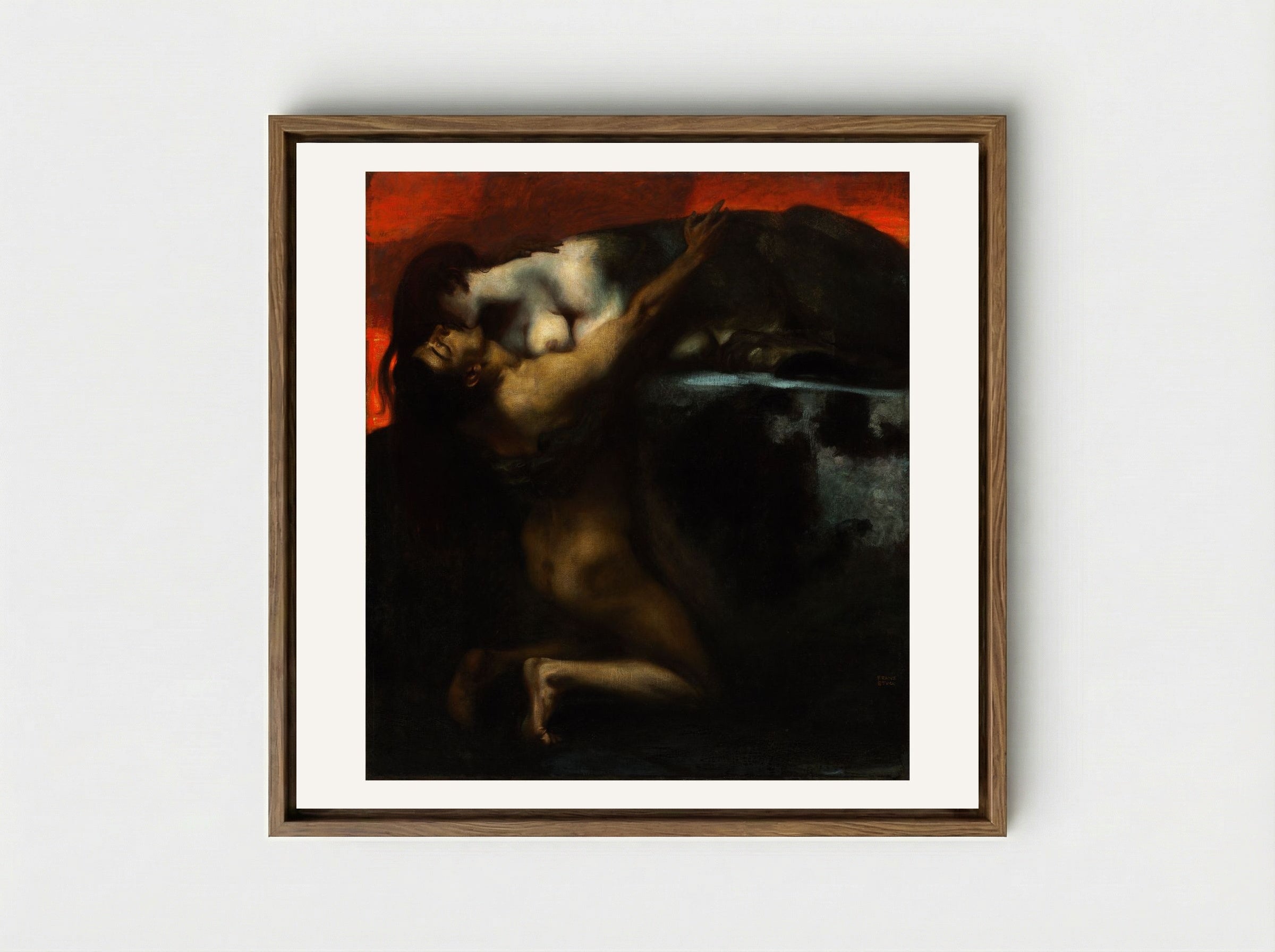 Sphinx - Franz von Stuck - Framed Canvas Wood