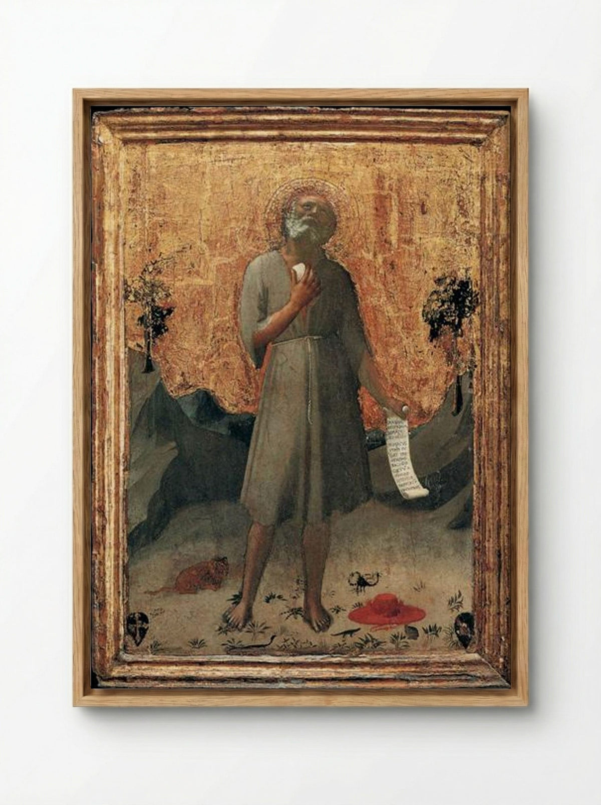 Penitent St. Jerome - Fra Angelico - Framed Canvas Wood