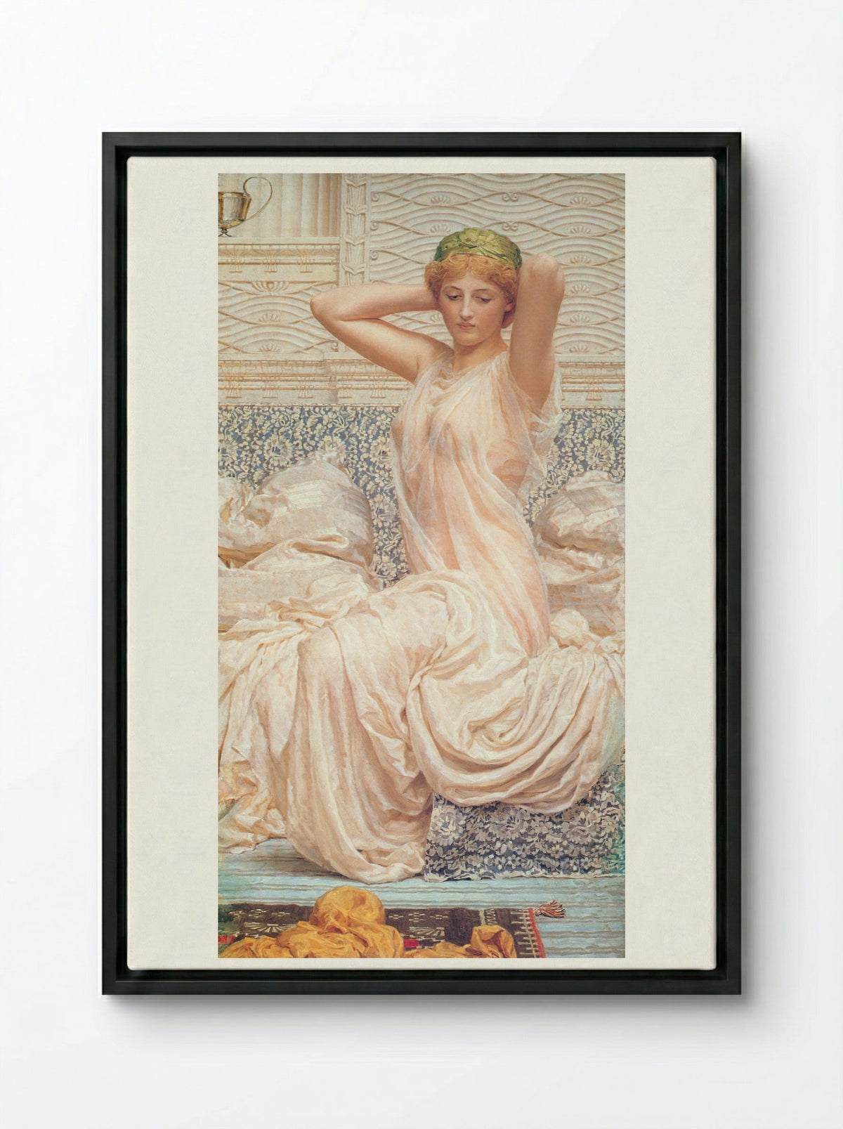 Silver - Albert Joseph Moore - Framed Canvas Black