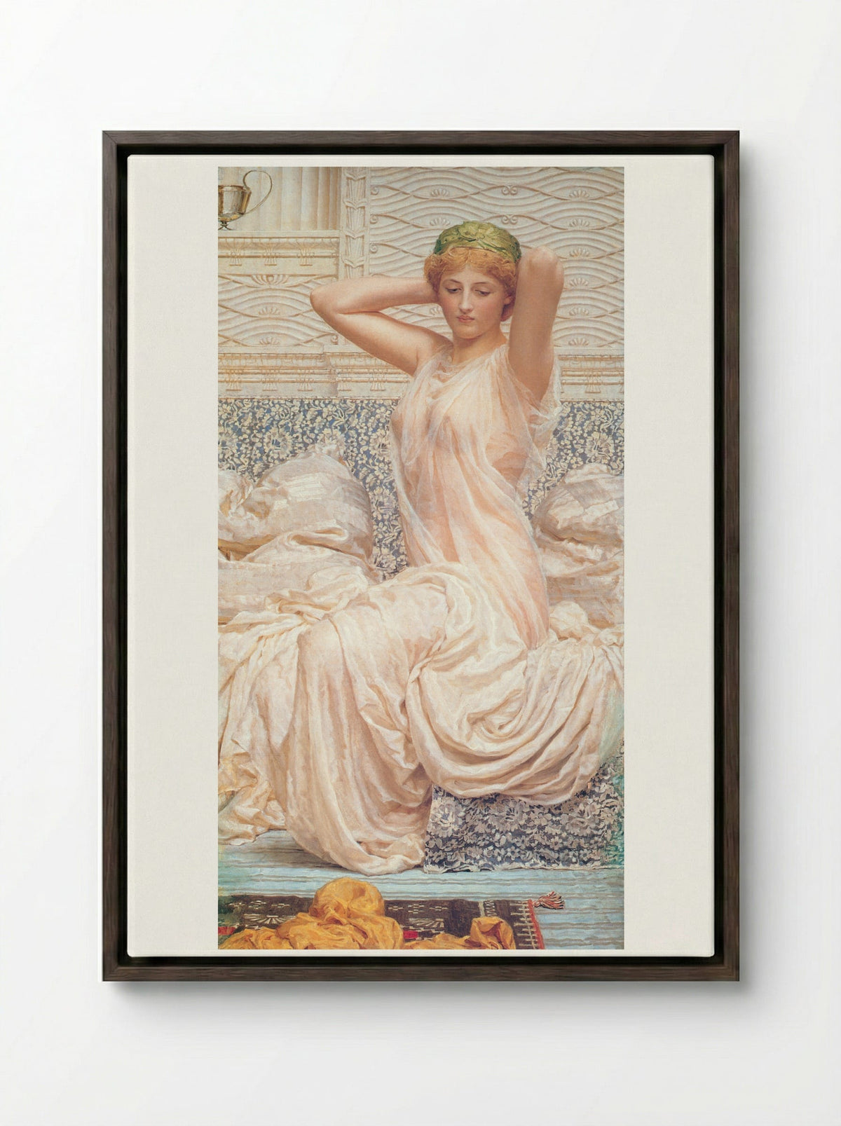 Silver - Albert Joseph Moore - Framed Canvas Dark Wood