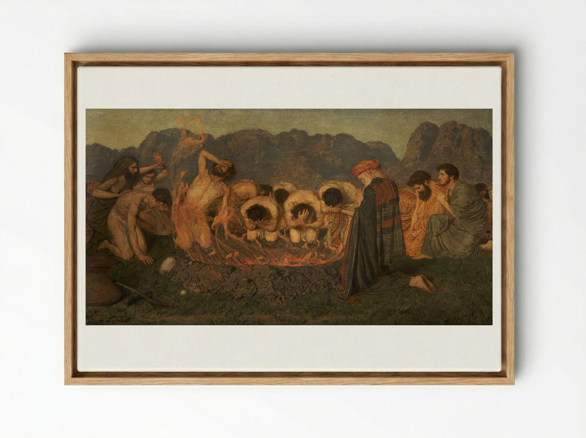 Elijah's Sacrifice - Albert Joseph Moore - Framed Canvas Wood