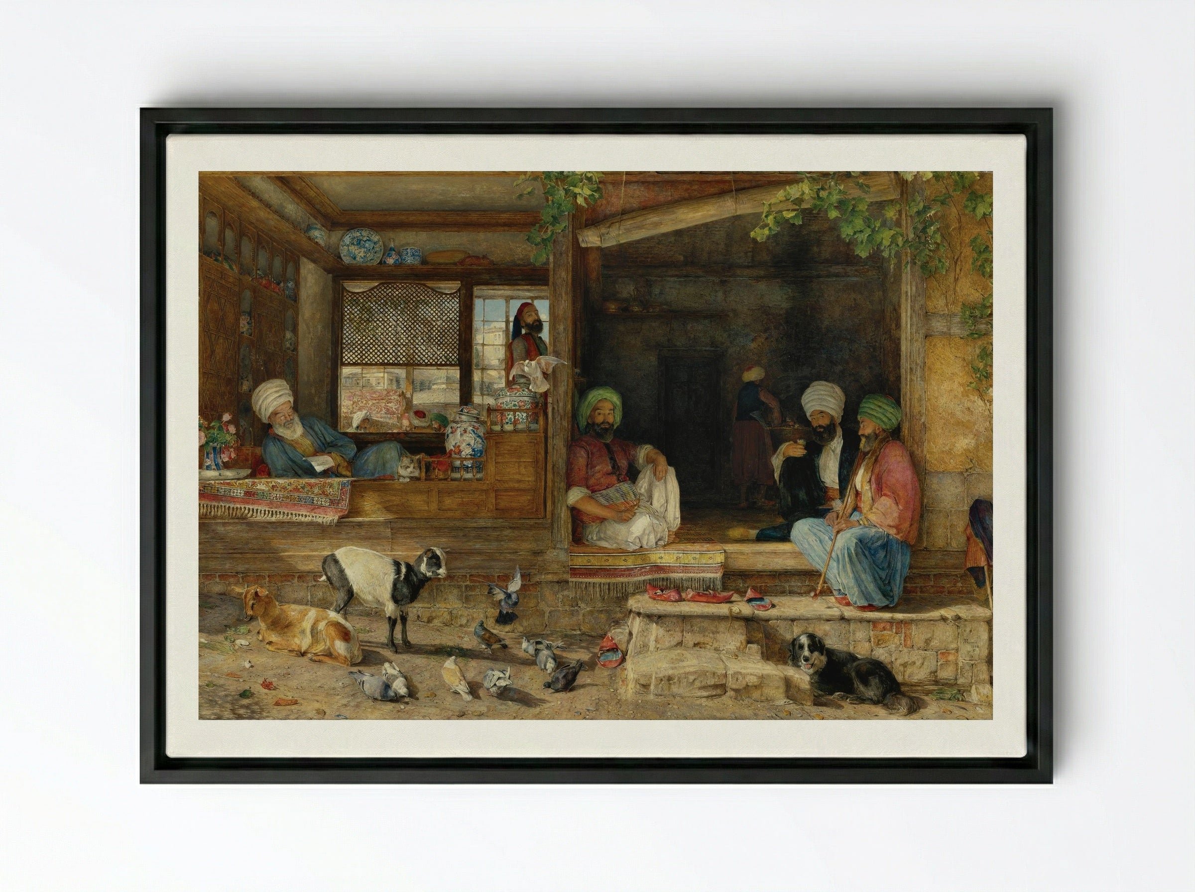 Scutari - John Frederick Lewis - Framed Canvas Black