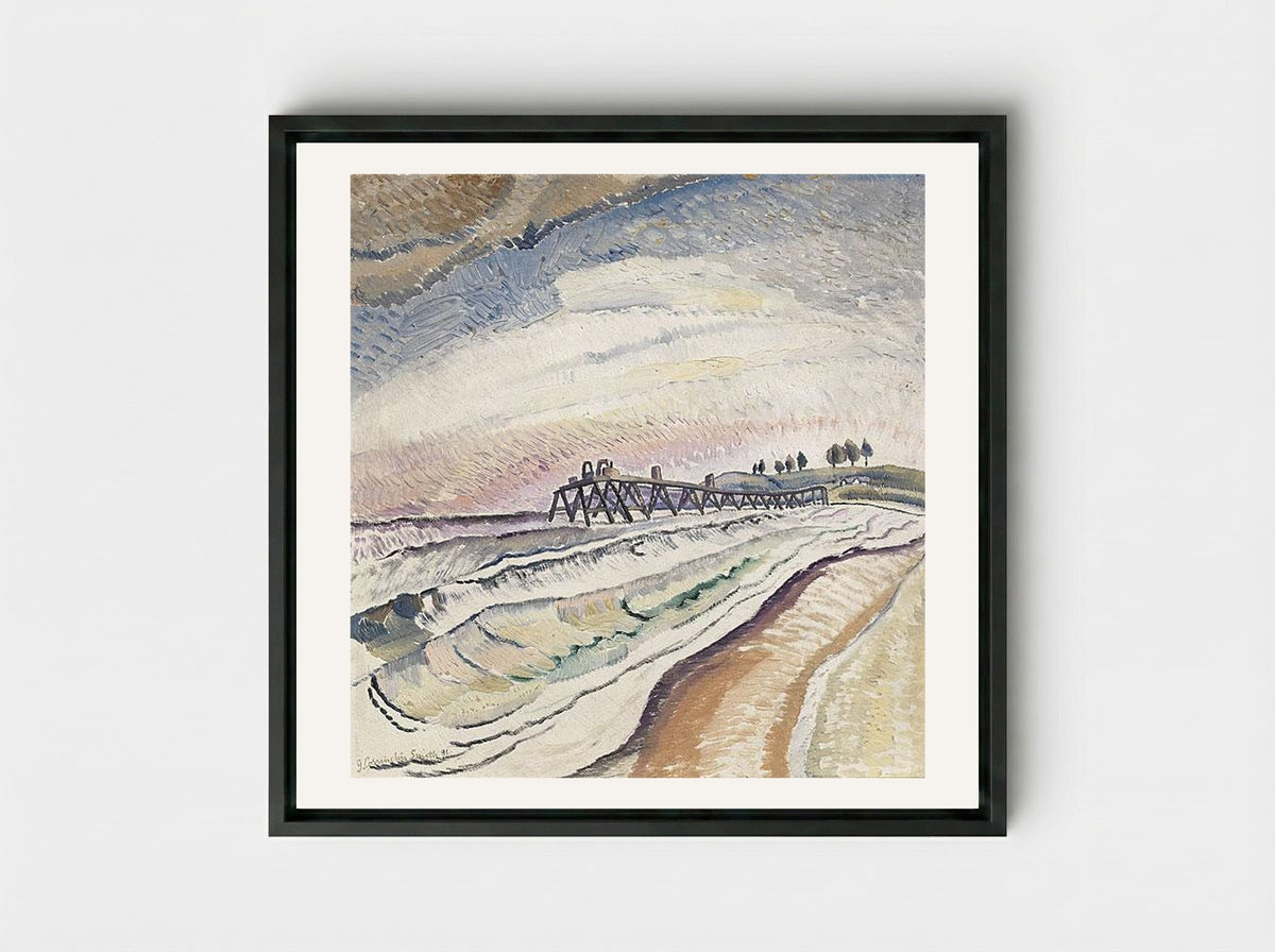 Bulli Pier, South Coast - Grace Cossington Smith - Framed Canvas Black