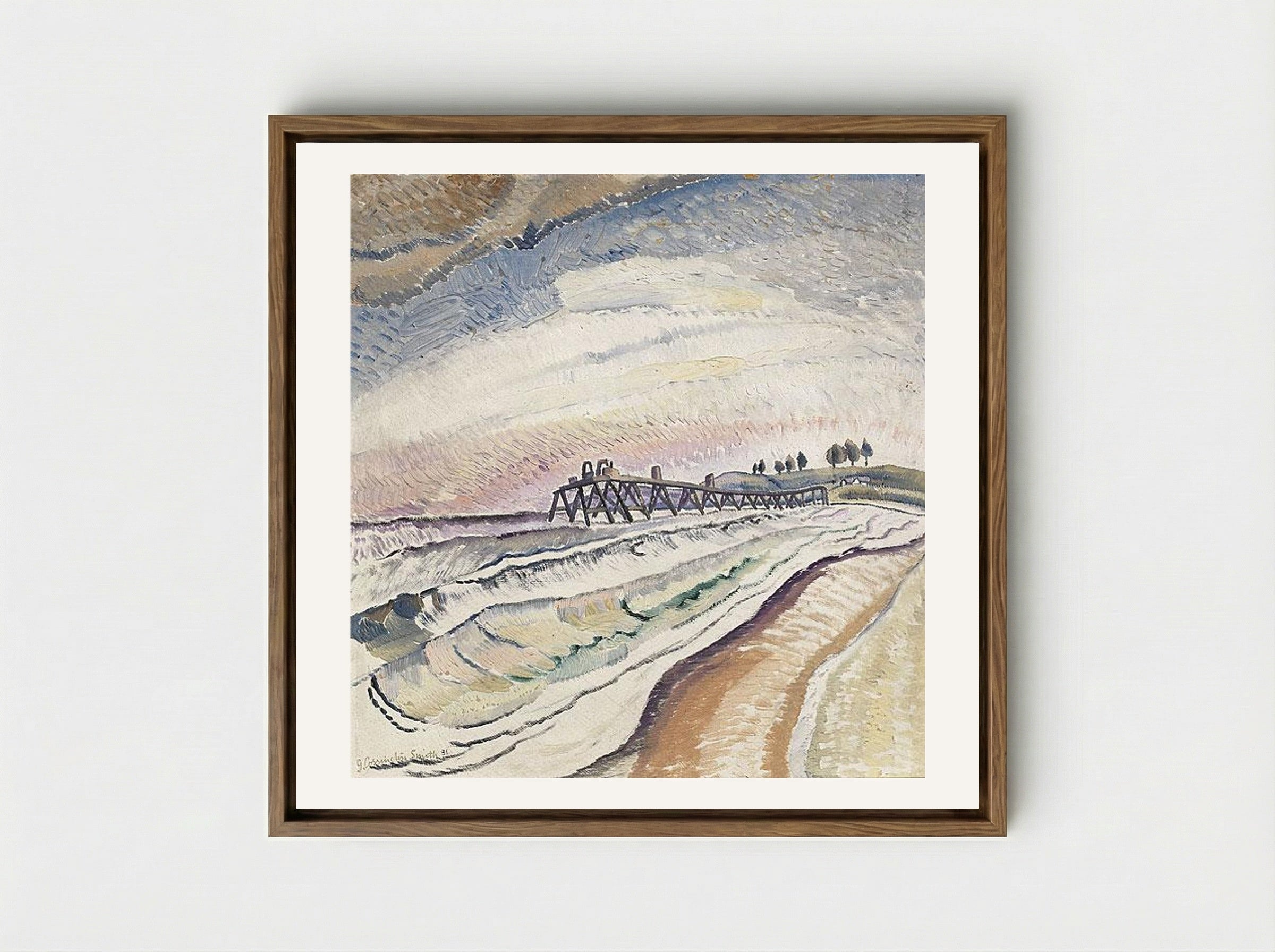 Bulli Pier, South Coast - Grace Cossington Smith - Framed Canvas Wood