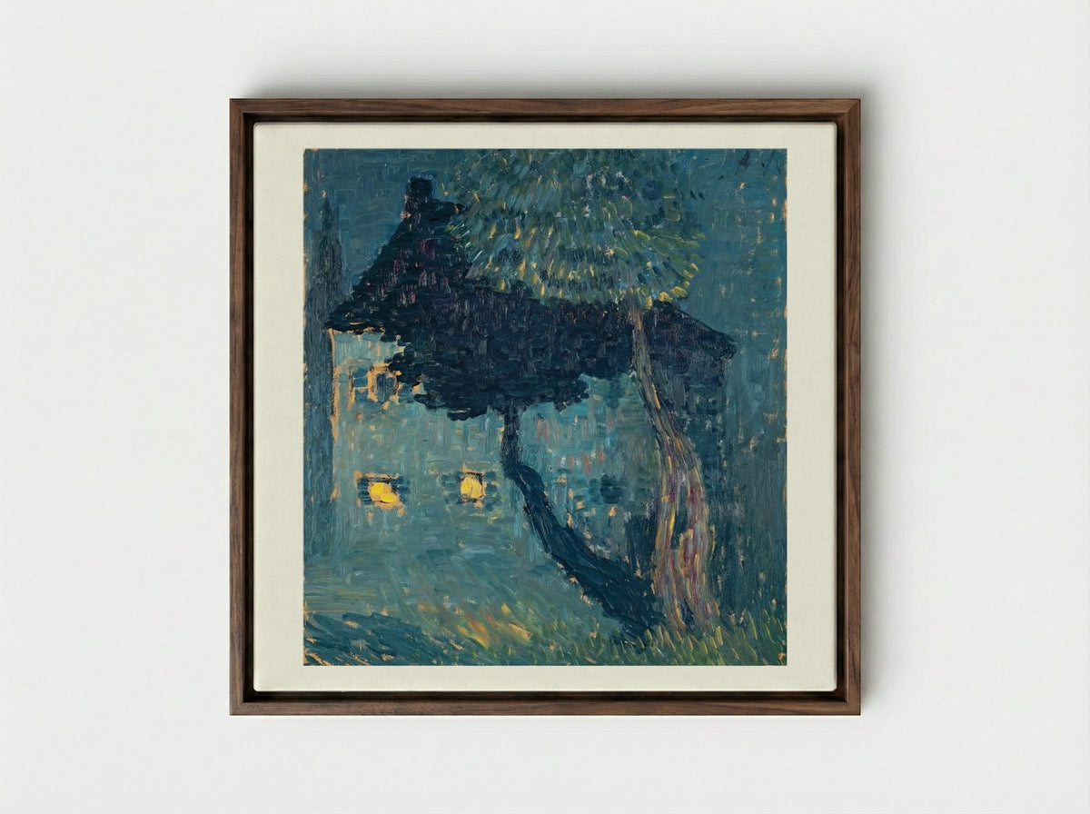 Cottage in the Woods - Alexej von Jawlensky - Framed Canvas Dark Wood