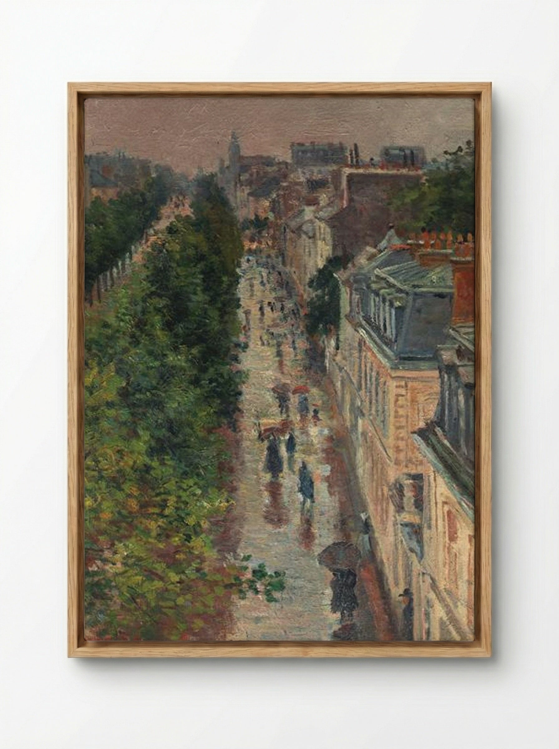 Street Scene in Paris - Maximilien Luce - Framed Canvas Wood