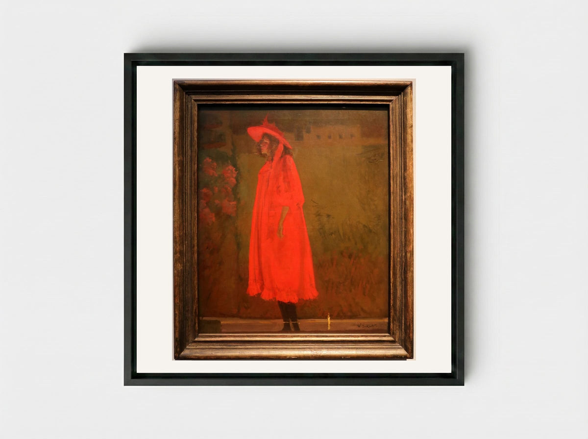 Minnie Cunningham at the Old Bedford - Walter Sickert - Framed Canvas Black