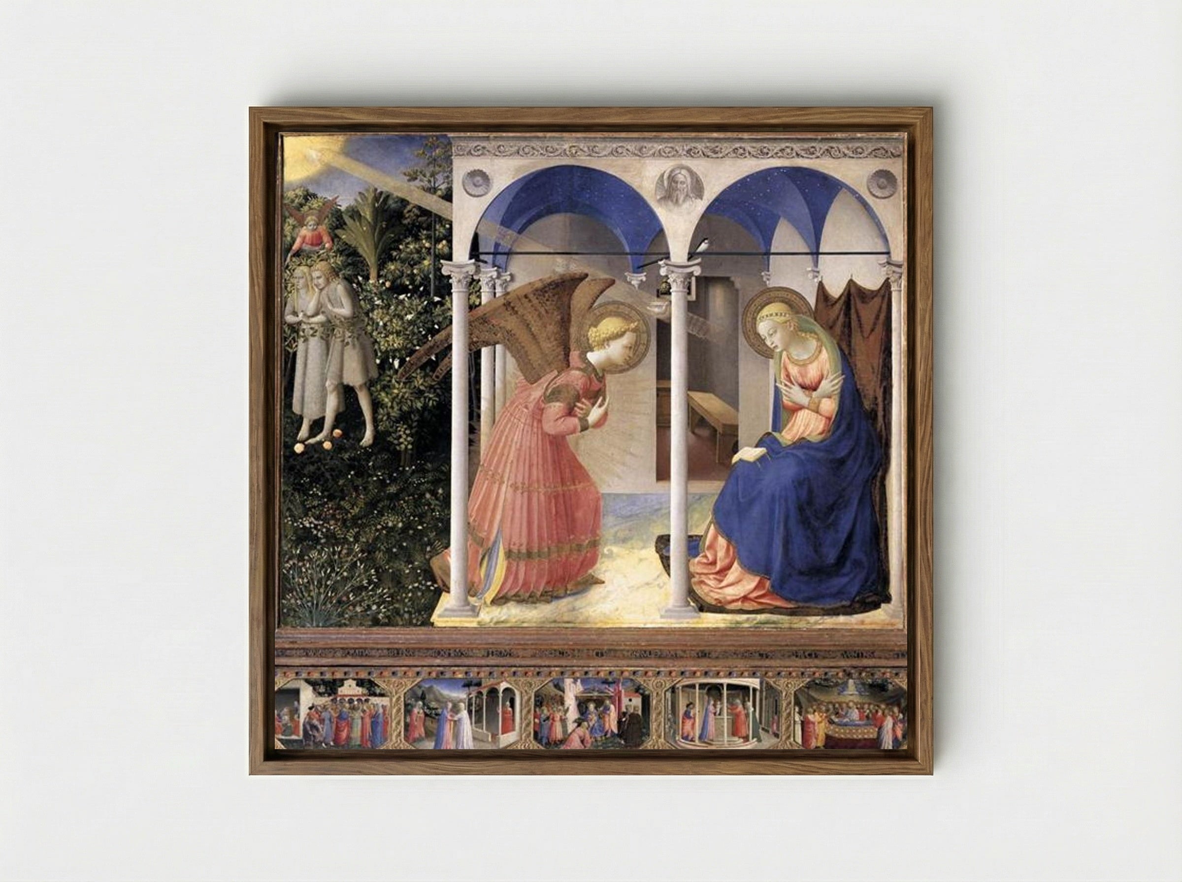 Annunciation - Fra Angelico - Framed Canvas Wood