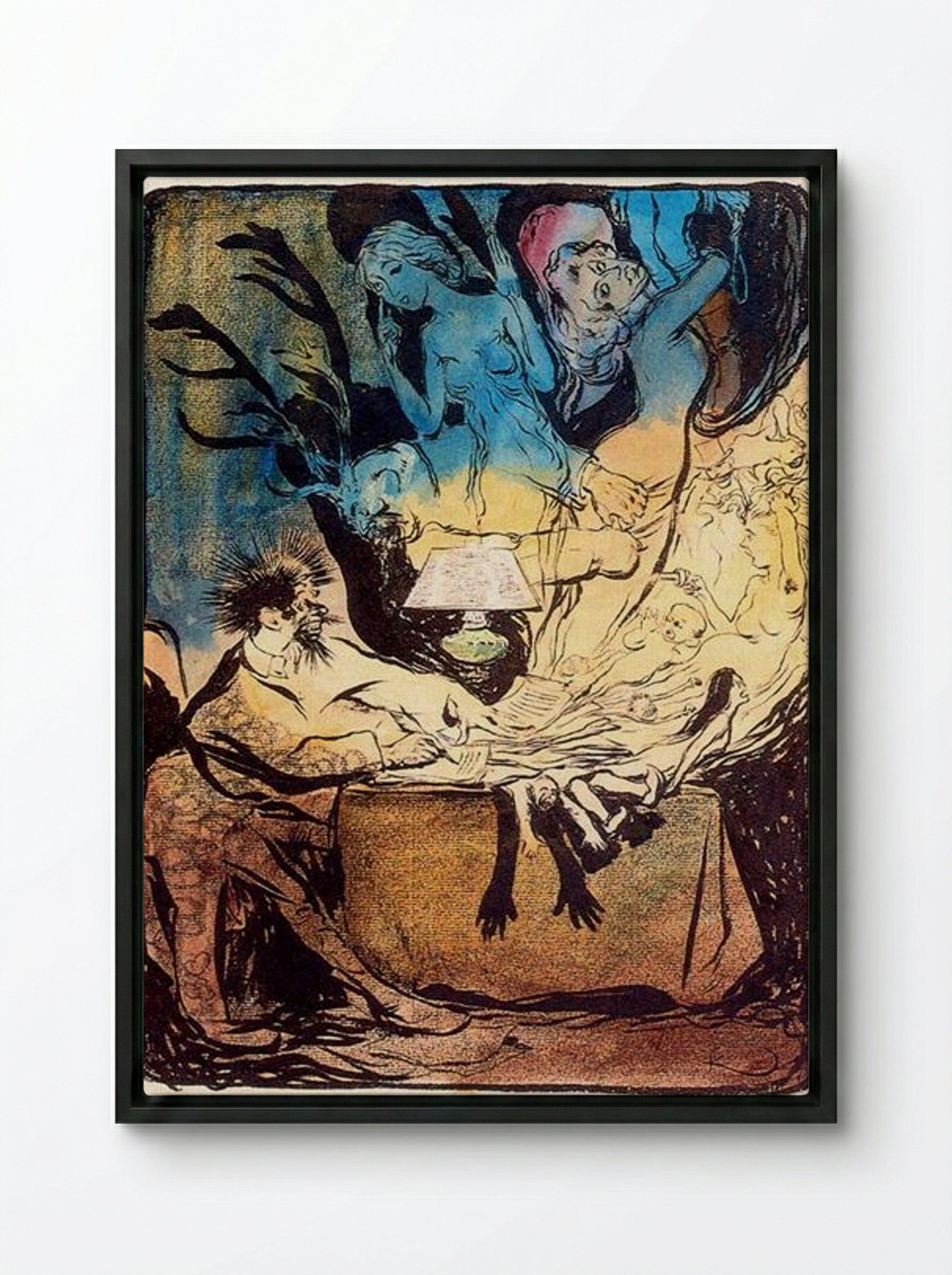 The Novelist - František Kupka - Framed Canvas Black