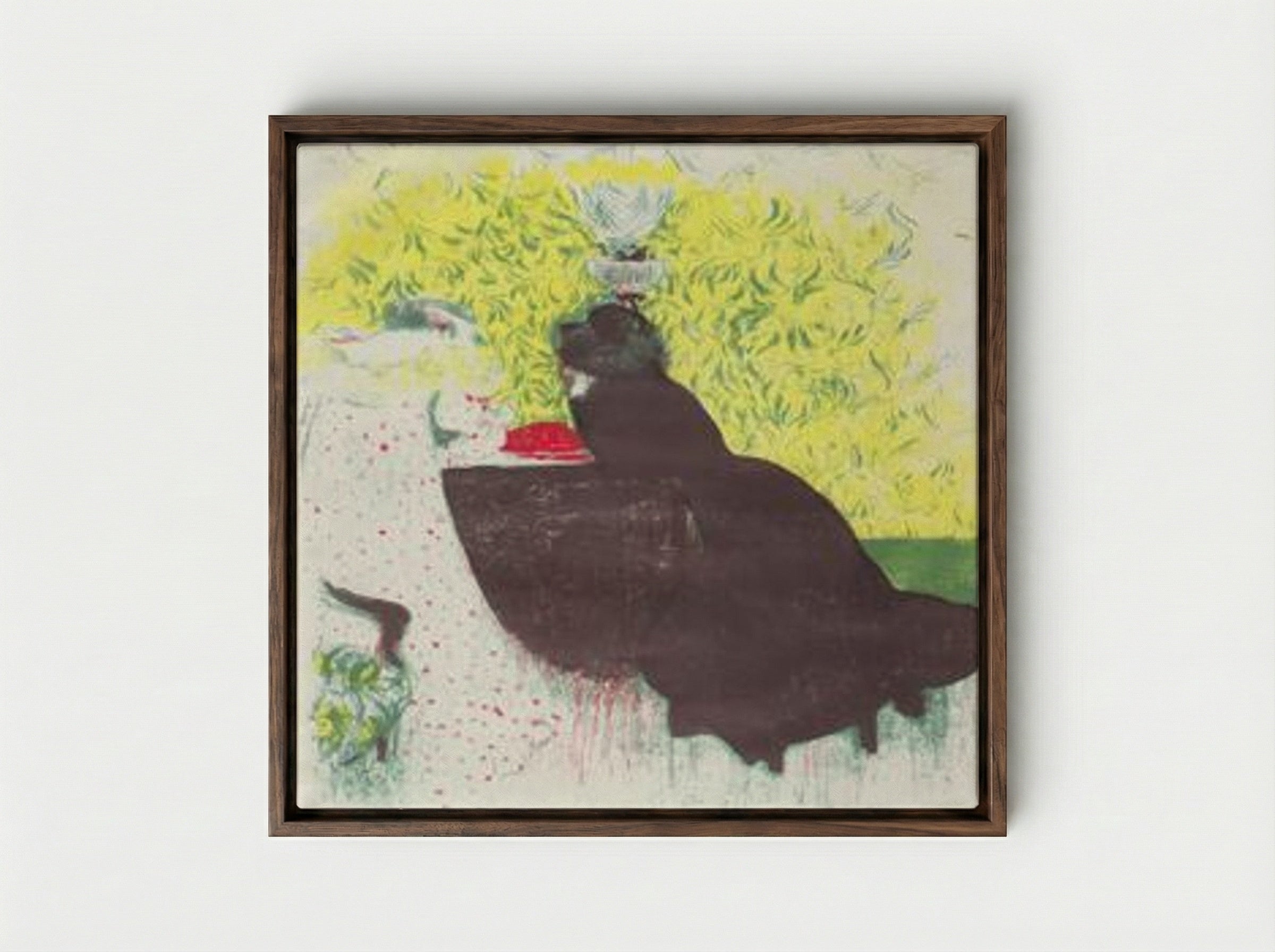 The Two Sisters - Édouard Vuillard - Framed Canvas Dark Wood
