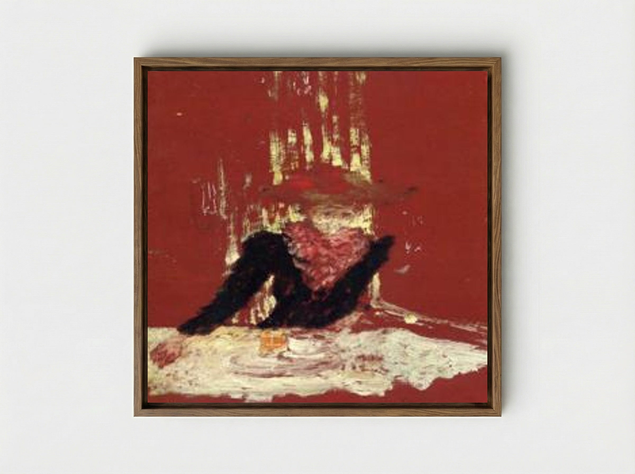 Woman with a Cup of Coffee - Édouard Vuillard - Framed Canvas Wood