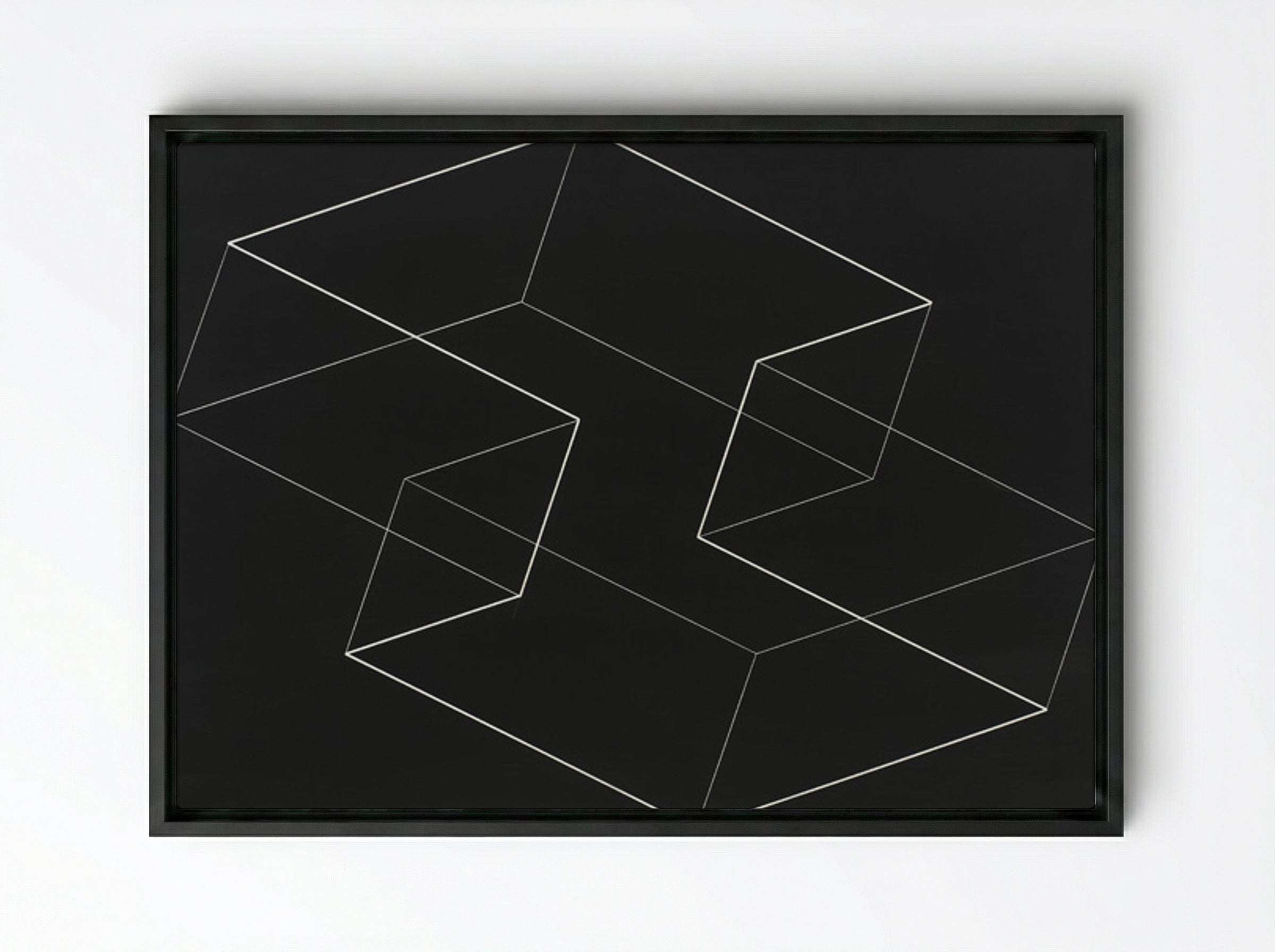 M 5 - Josef Albers - Framed Canvas Black