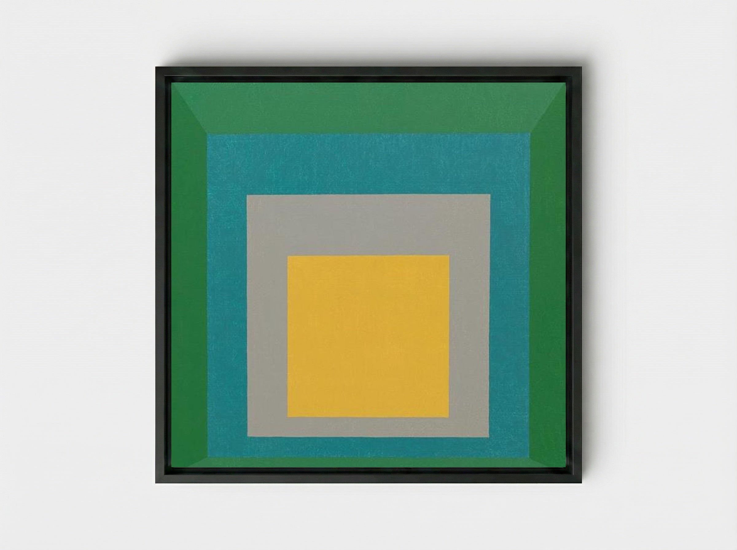 Homage to the Square: Apparition - Josef Albers - Framed Canvas Black