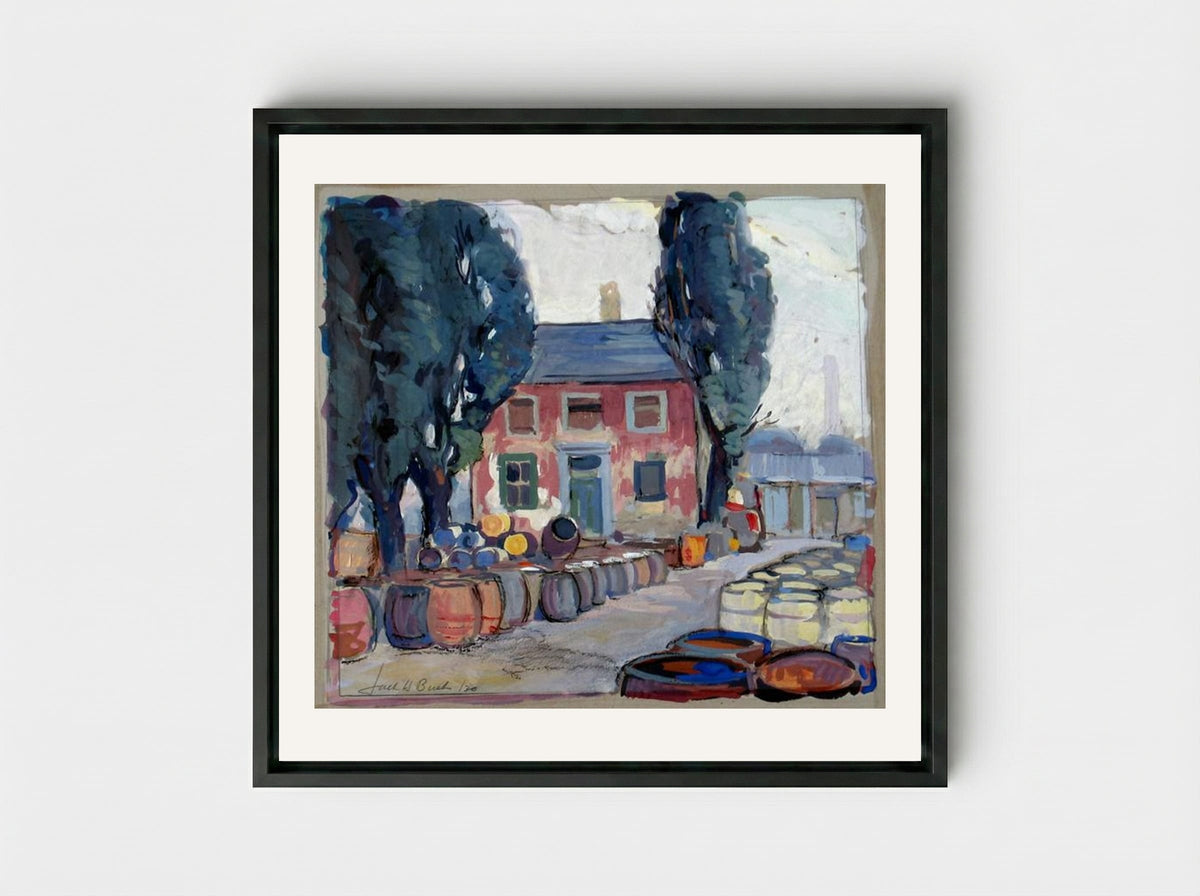 King Street West, Toronto - Jack Bush - Framed Canvas Black