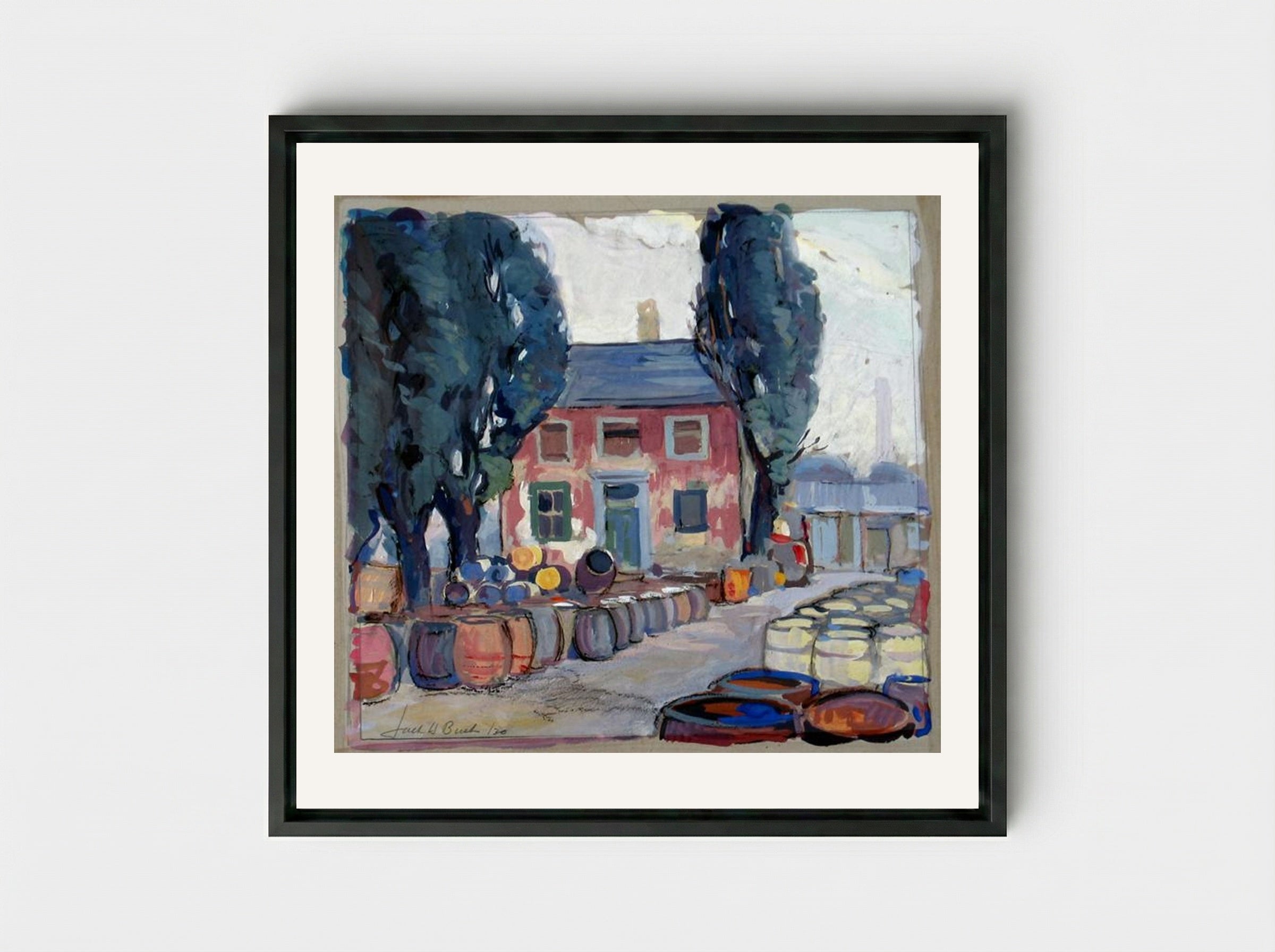 King Street West, Toronto - Jack Bush - Framed Canvas Black