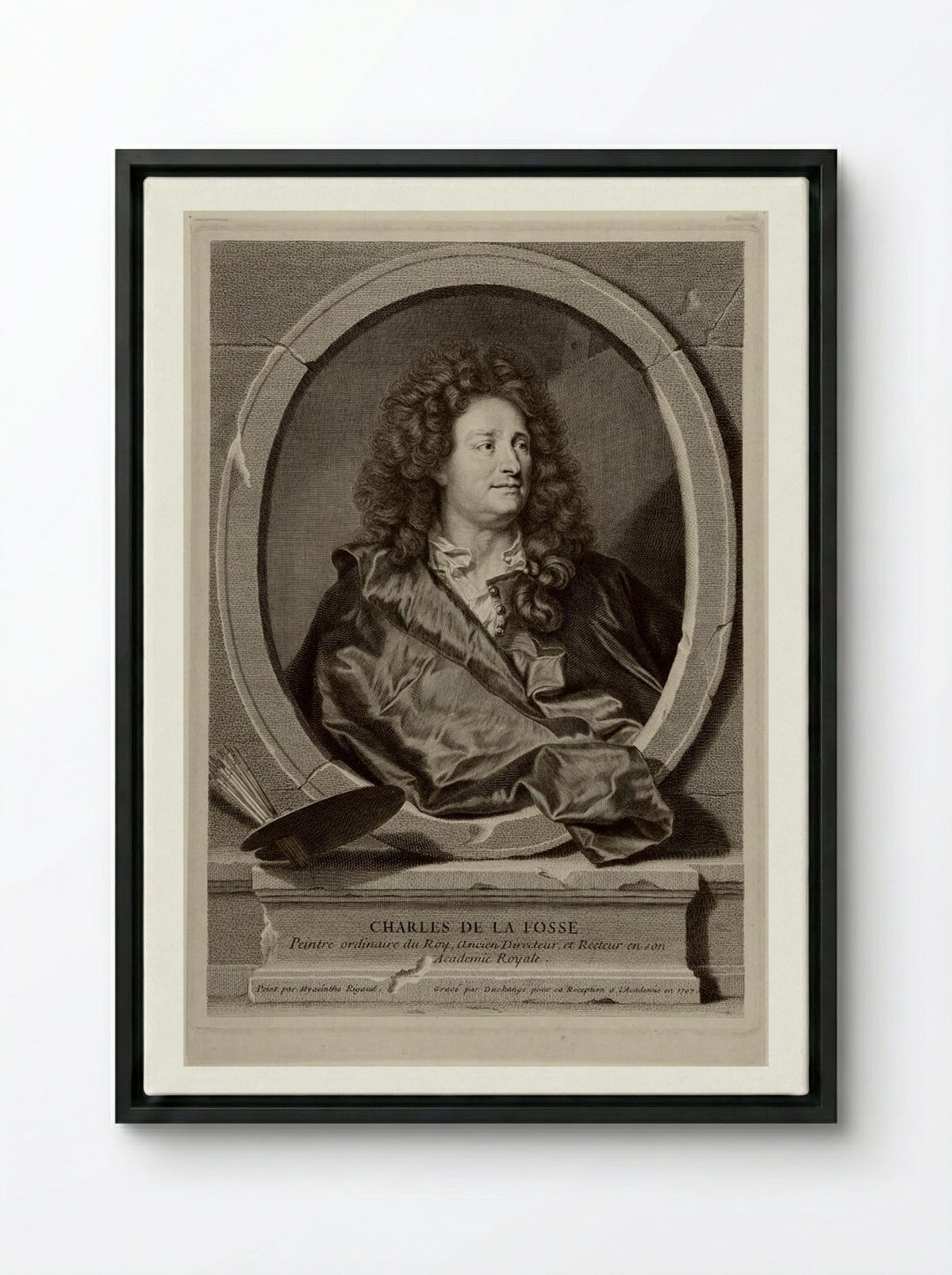 Charles de la Fosse - Gaspard Duchange - Framed Canvas Black