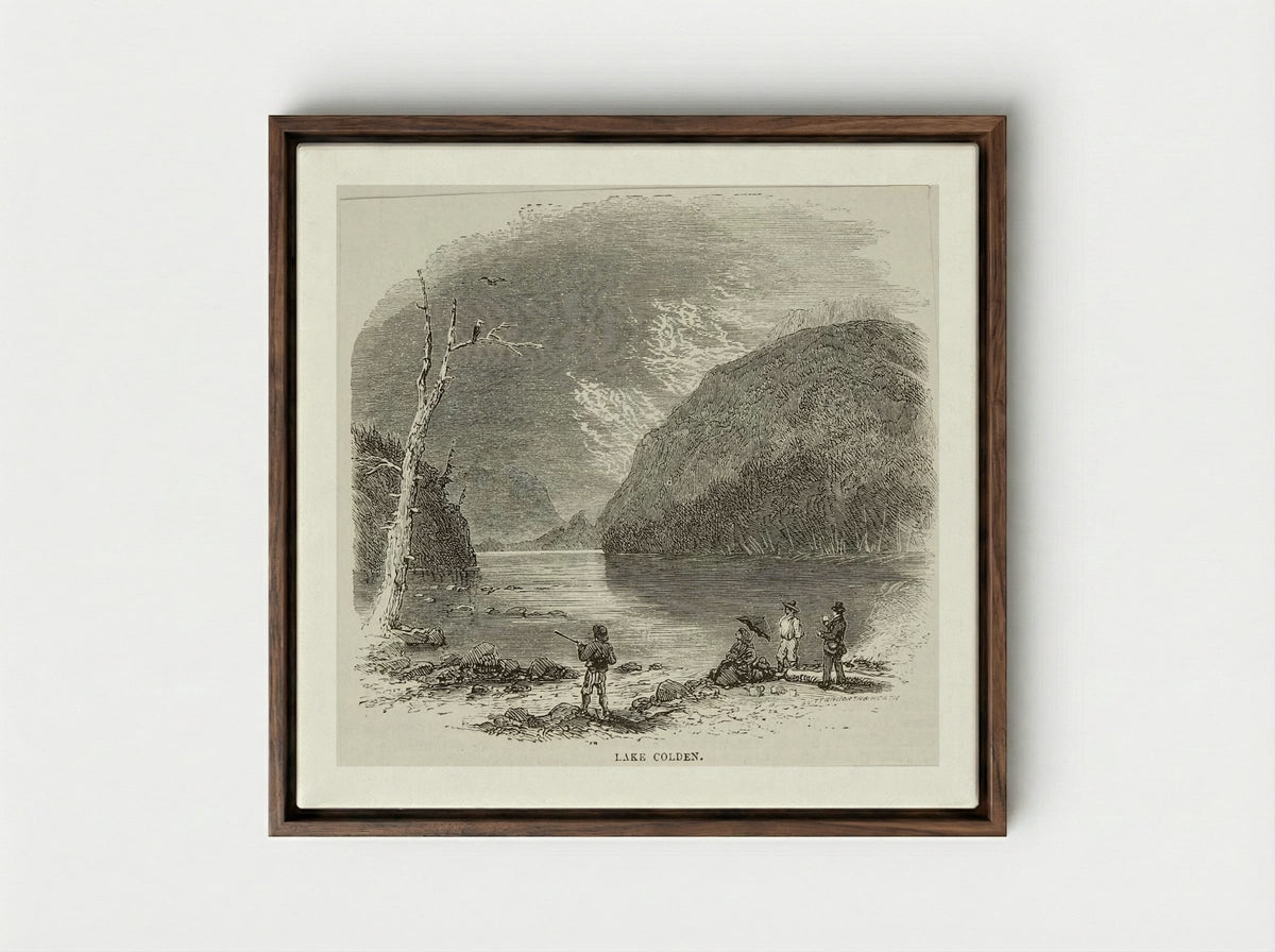 Lake Colden - Butterworth and Heath - Framed Canvas Dark Wood