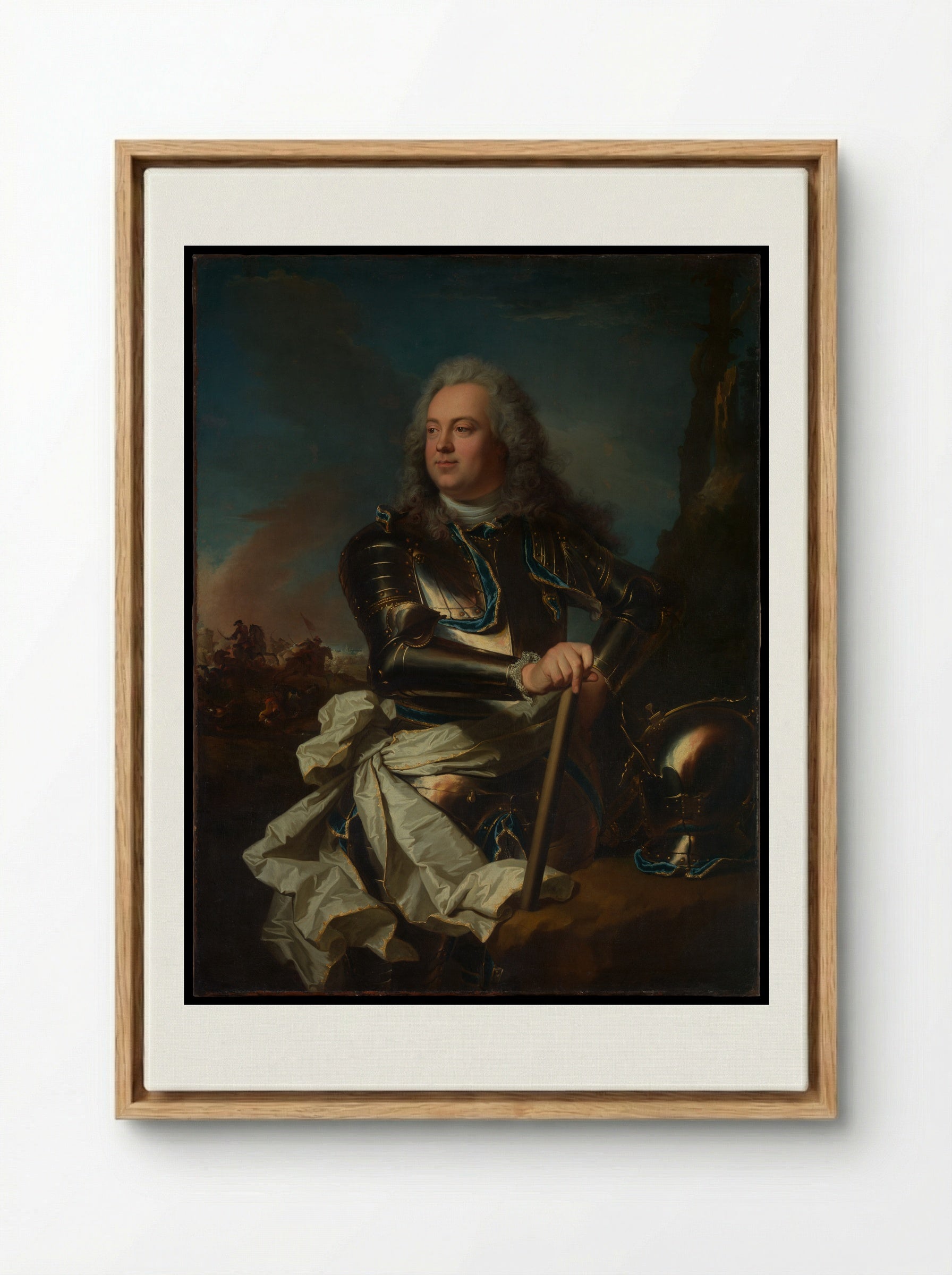 Portrait of a General Officer - Hyacinthe Rigaud - Framed Canvas Wood