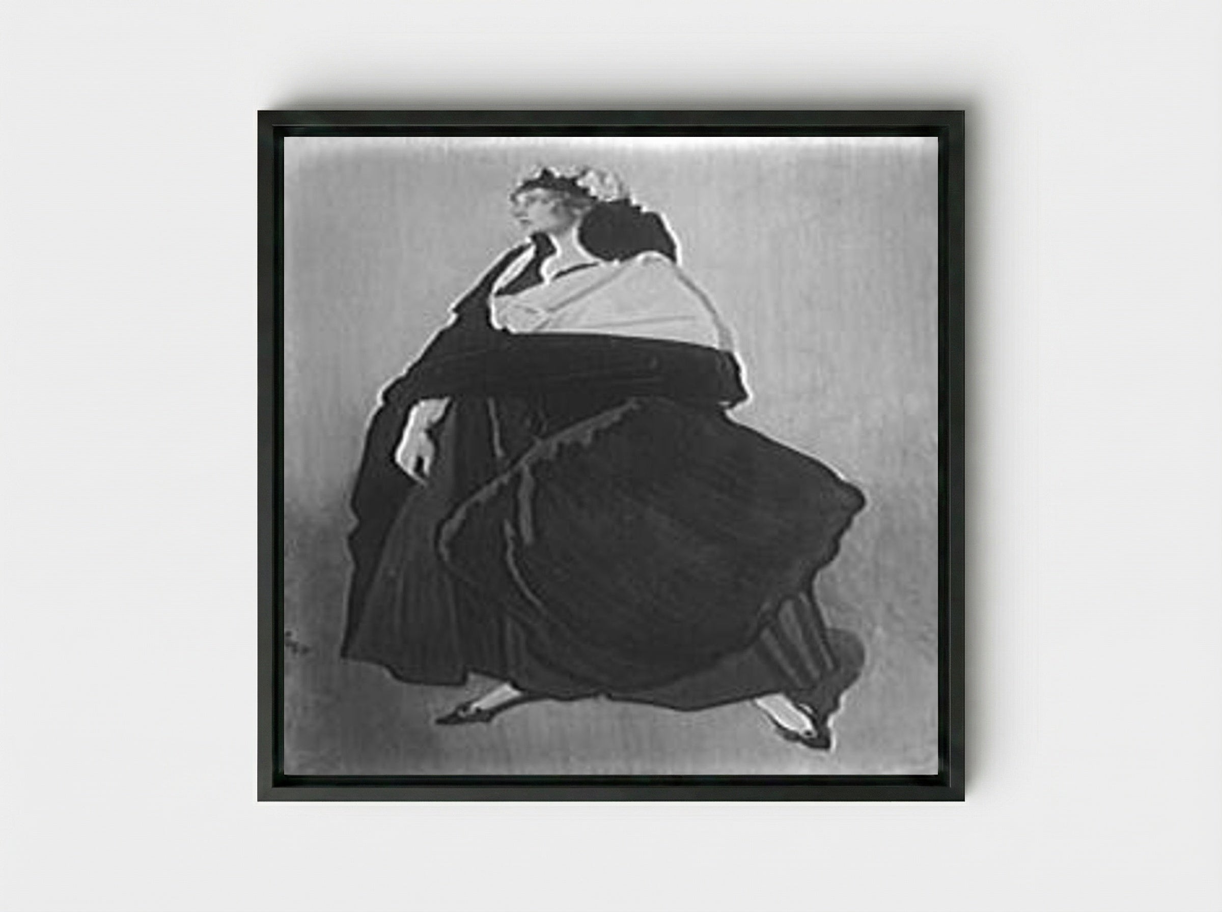 Portrait of Miss Ida Rubinstein - Leon Bakst - Framed Canvas Black