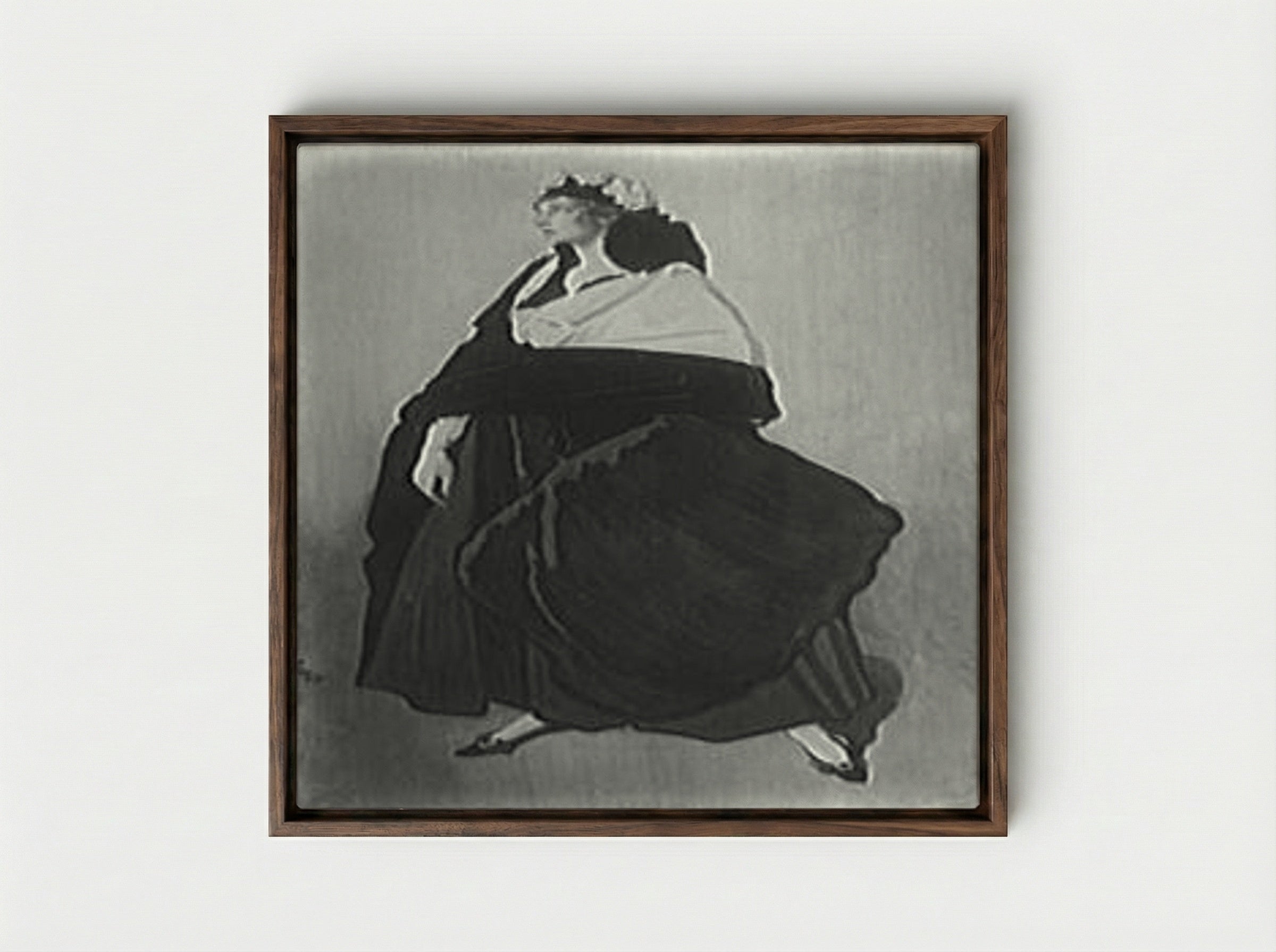 Portrait of Miss Ida Rubinstein - Leon Bakst - Framed Canvas Dark Wood