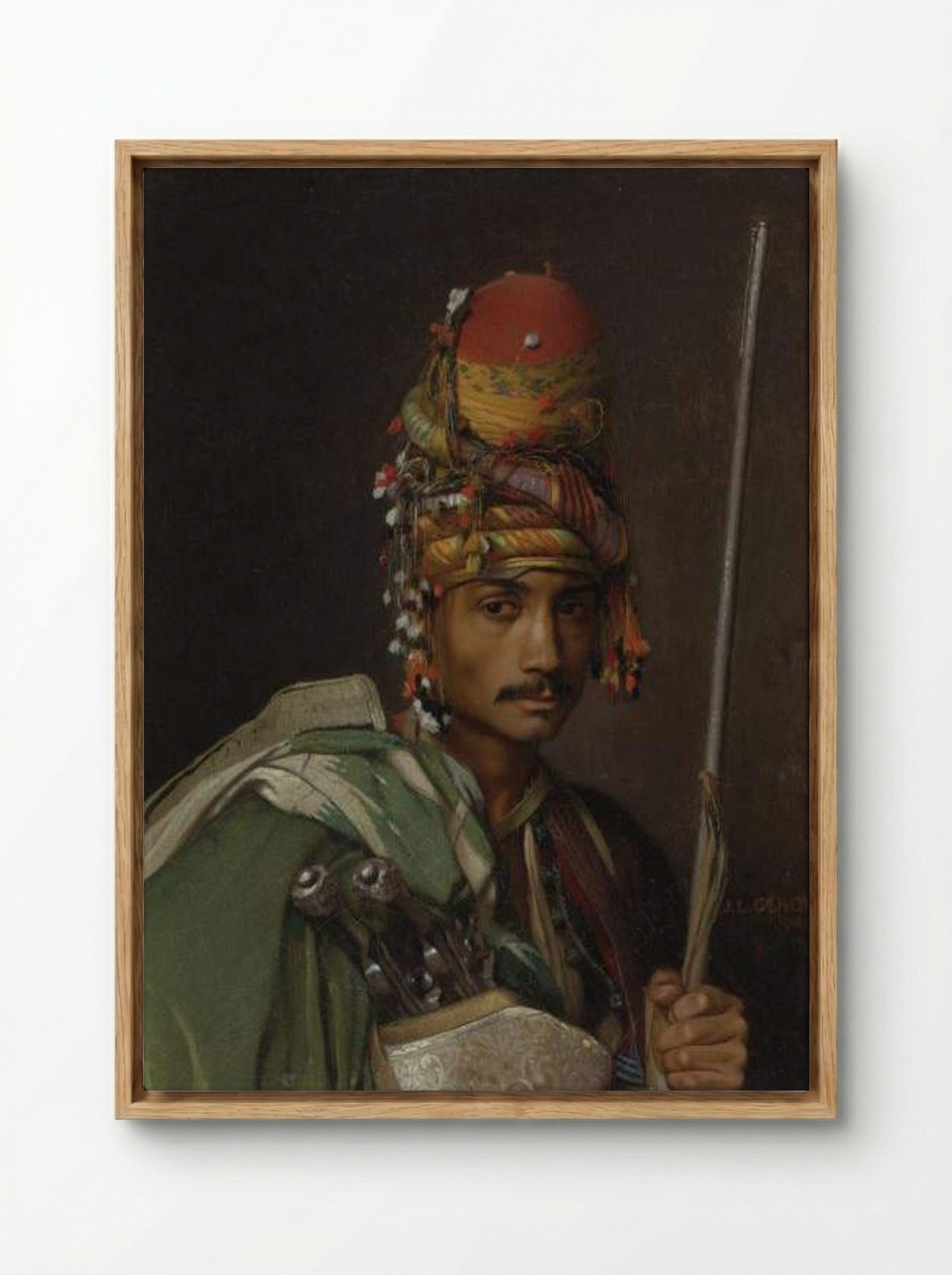 A Bashi Bazouk - Jean-Léon Gérôme - Framed Canvas Wood