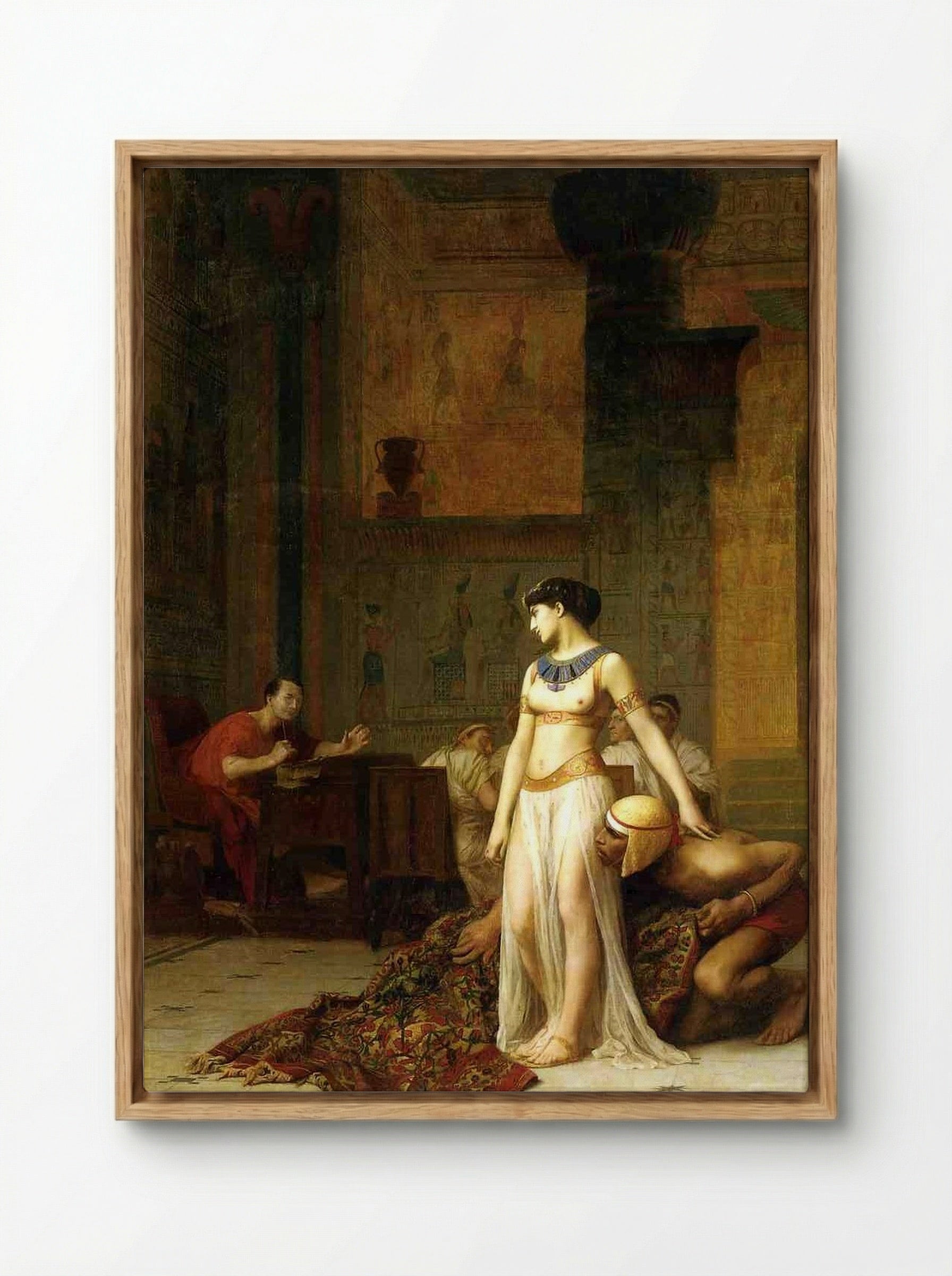 Cleopatra and Caesar - Jean-Léon Gérôme - Framed Canvas Wood