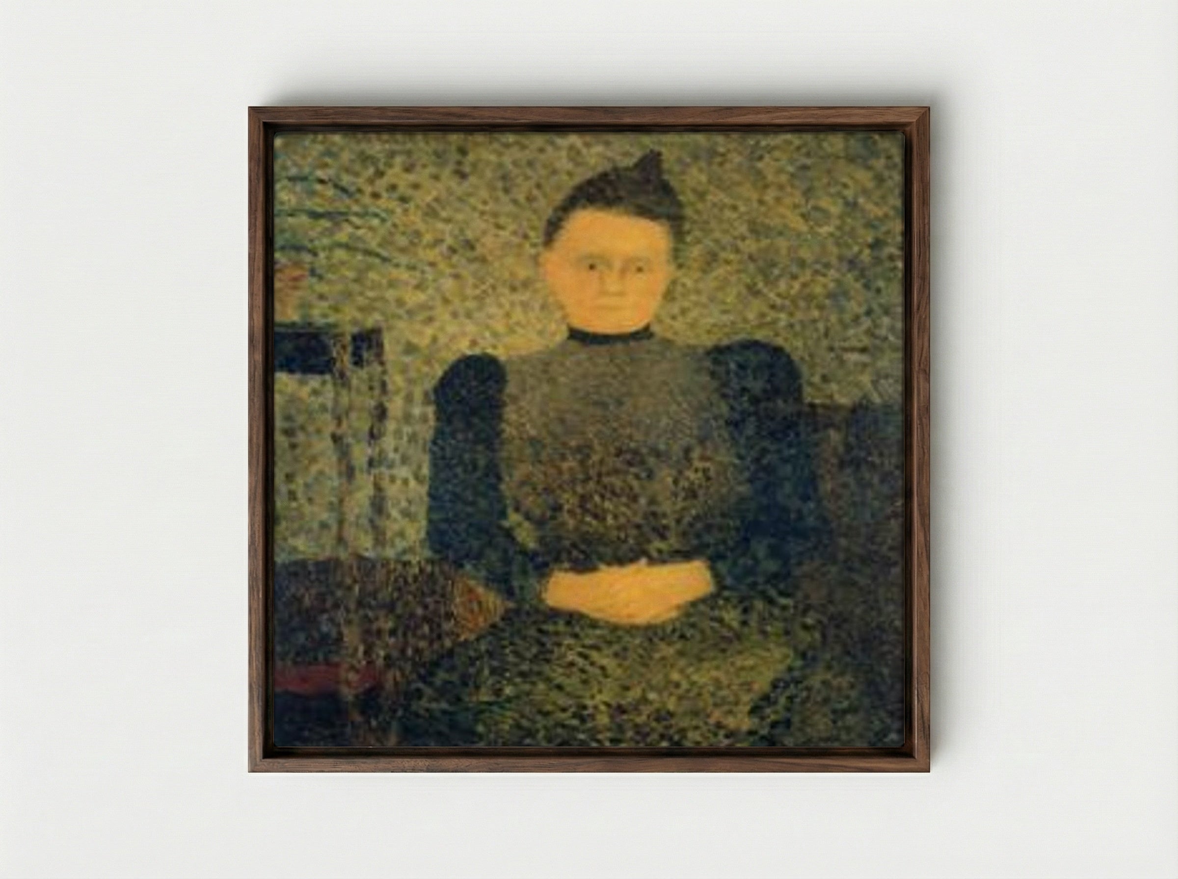 Portrait of Marie Vuillard - Édouard Vuillard - Framed Canvas Dark Wood