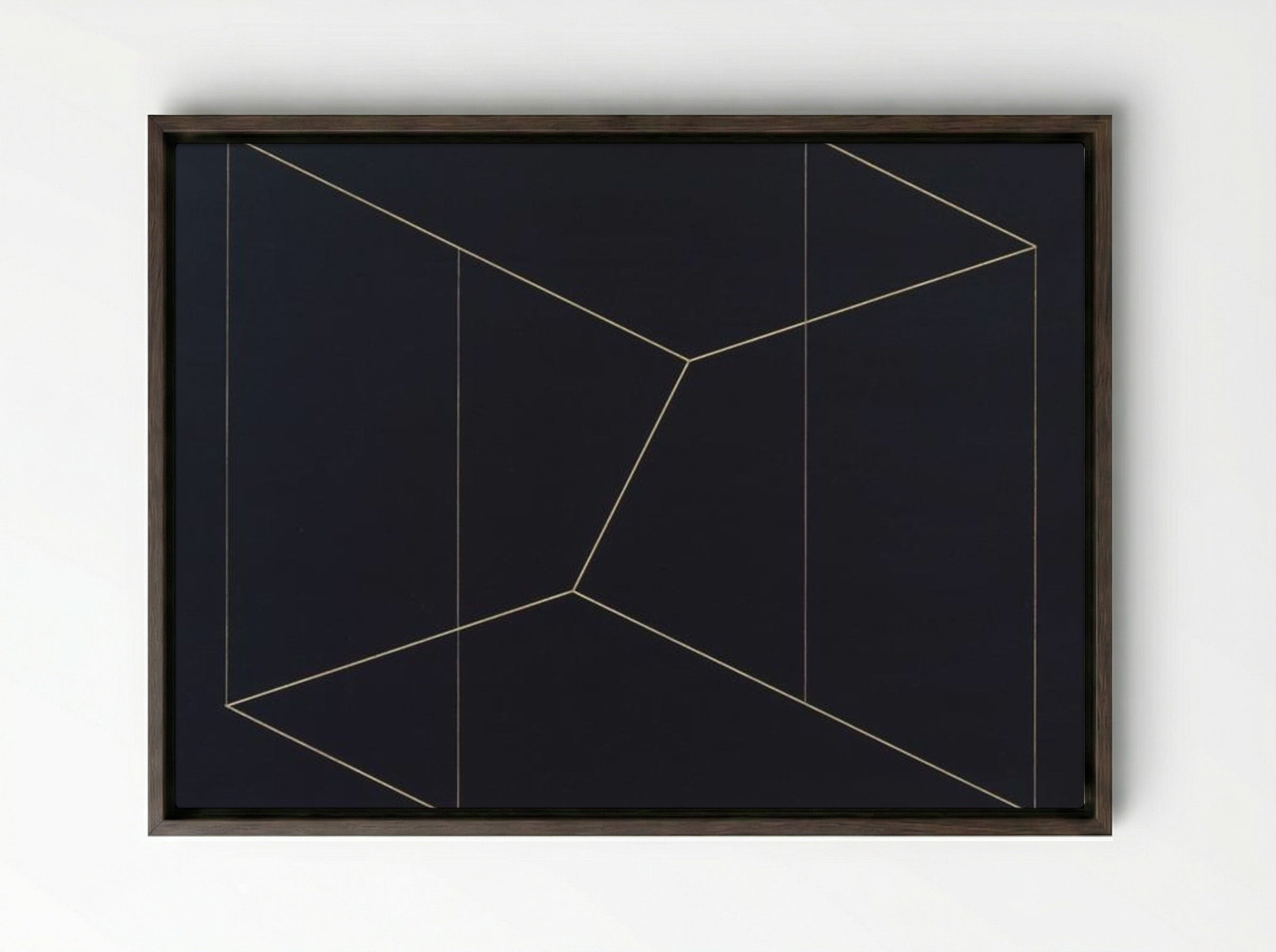 Structural Constellation 'To Ferdinand Hodler' - Josef Albers - Framed Canvas Dark Wood