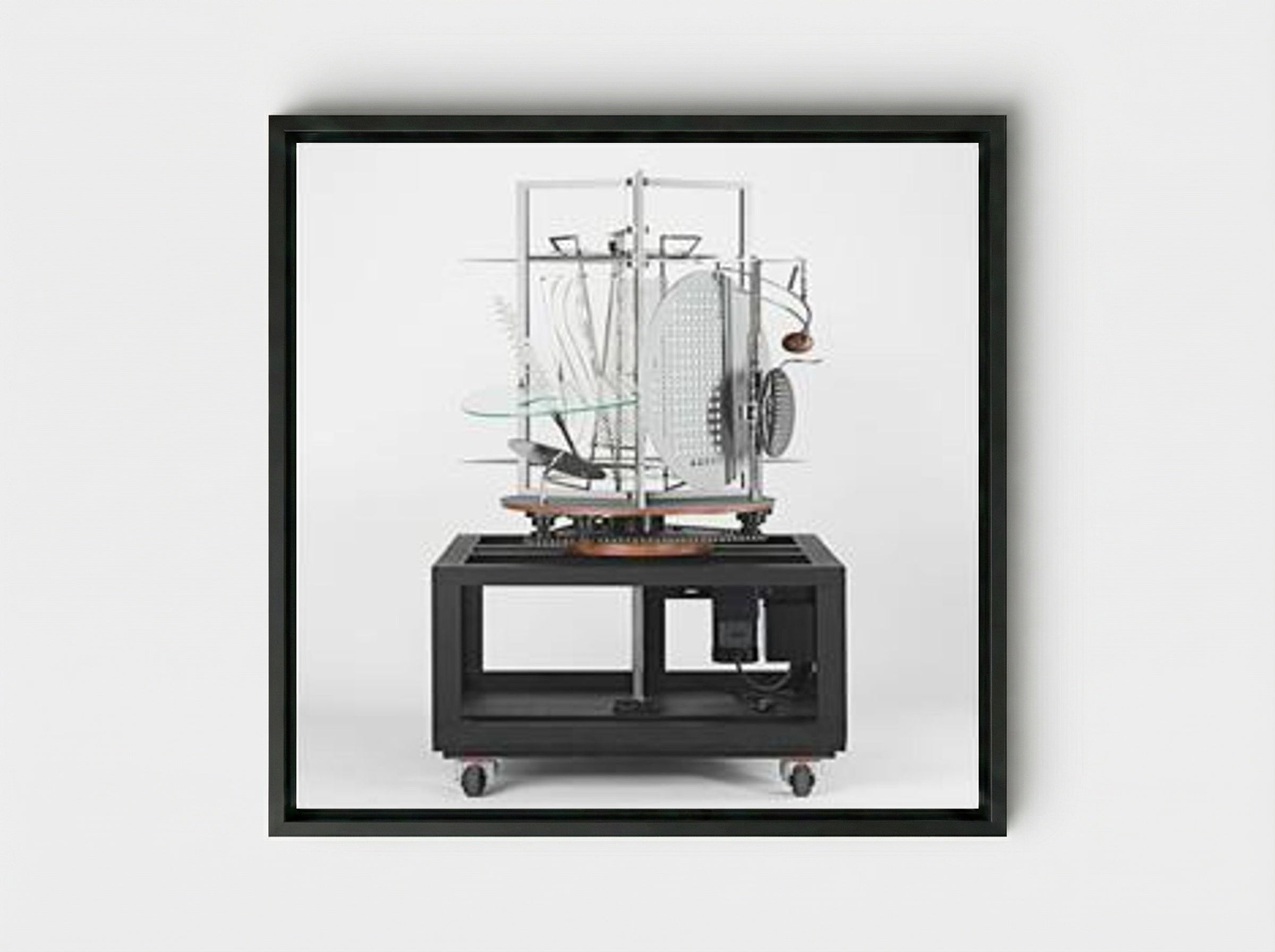 Light Prop for an Electric Stage (Light-Space Modulator) - László Moholy-Nagy - Framed Canvas Black