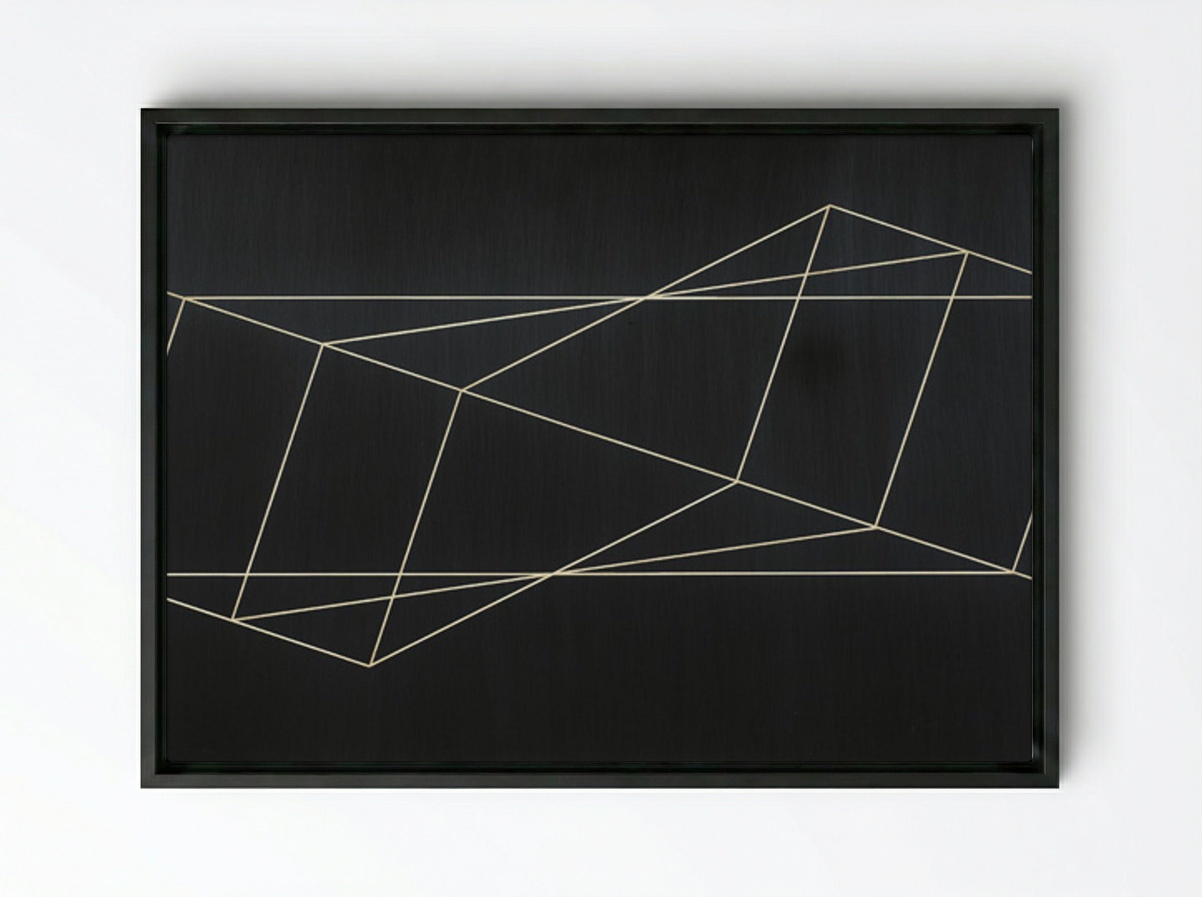 Twisted but Straight - Josef Albers - Framed Canvas Black