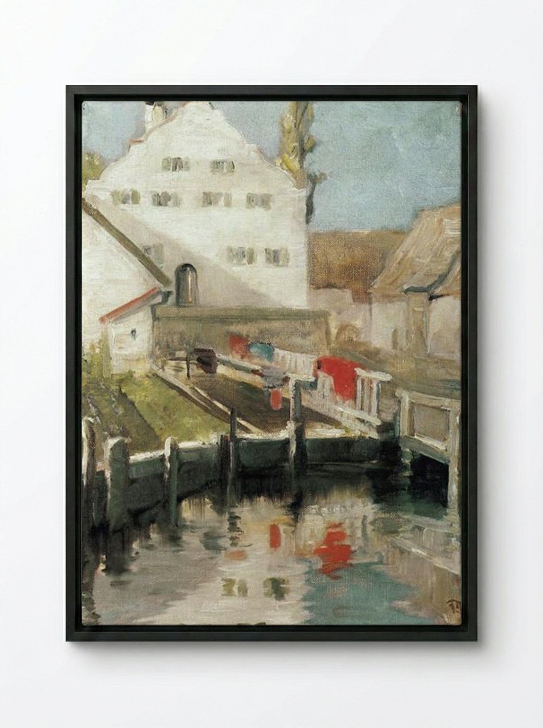 Indersdorf - Franz Marc - Framed Canvas Black