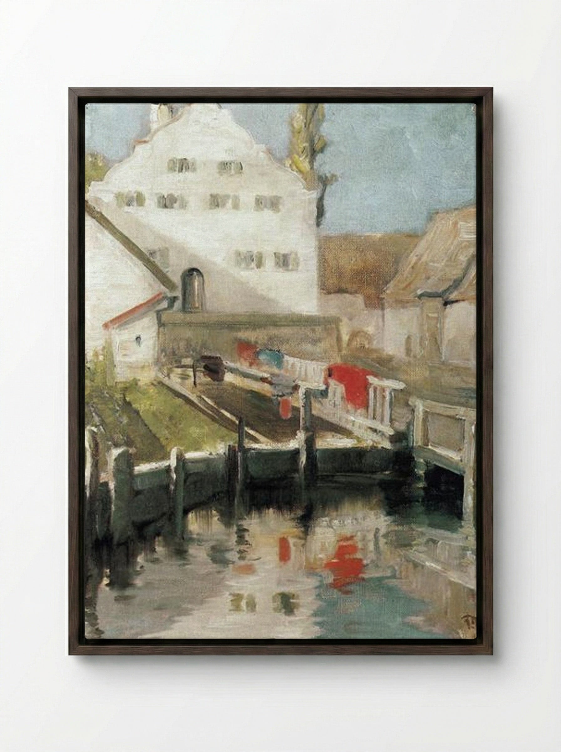 Indersdorf - Franz Marc - Framed Canvas Dark Wood