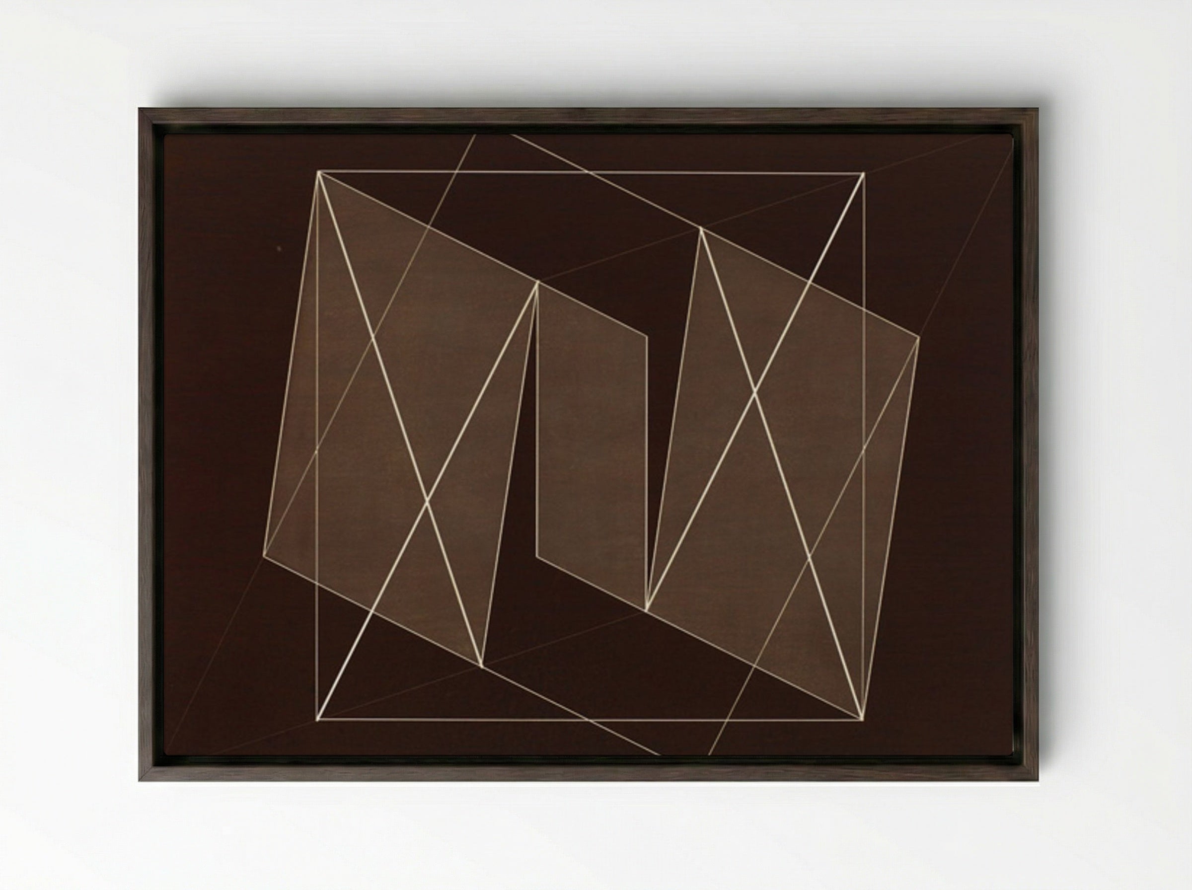 Transformation of a Scheme No. 19 - Josef Albers - Framed Canvas Dark Wood