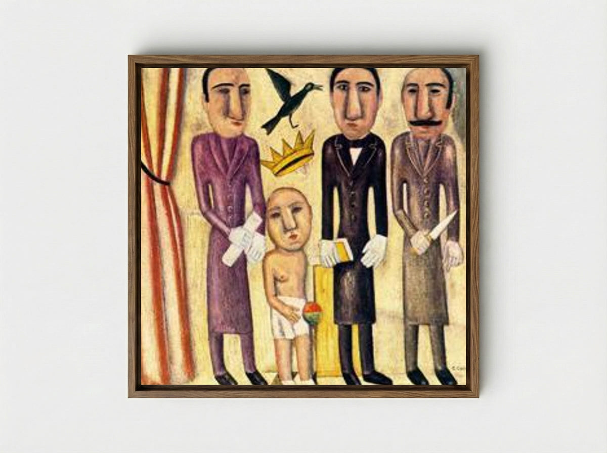 I Romantici - Carlo Carrà - Framed Canvas Wood
