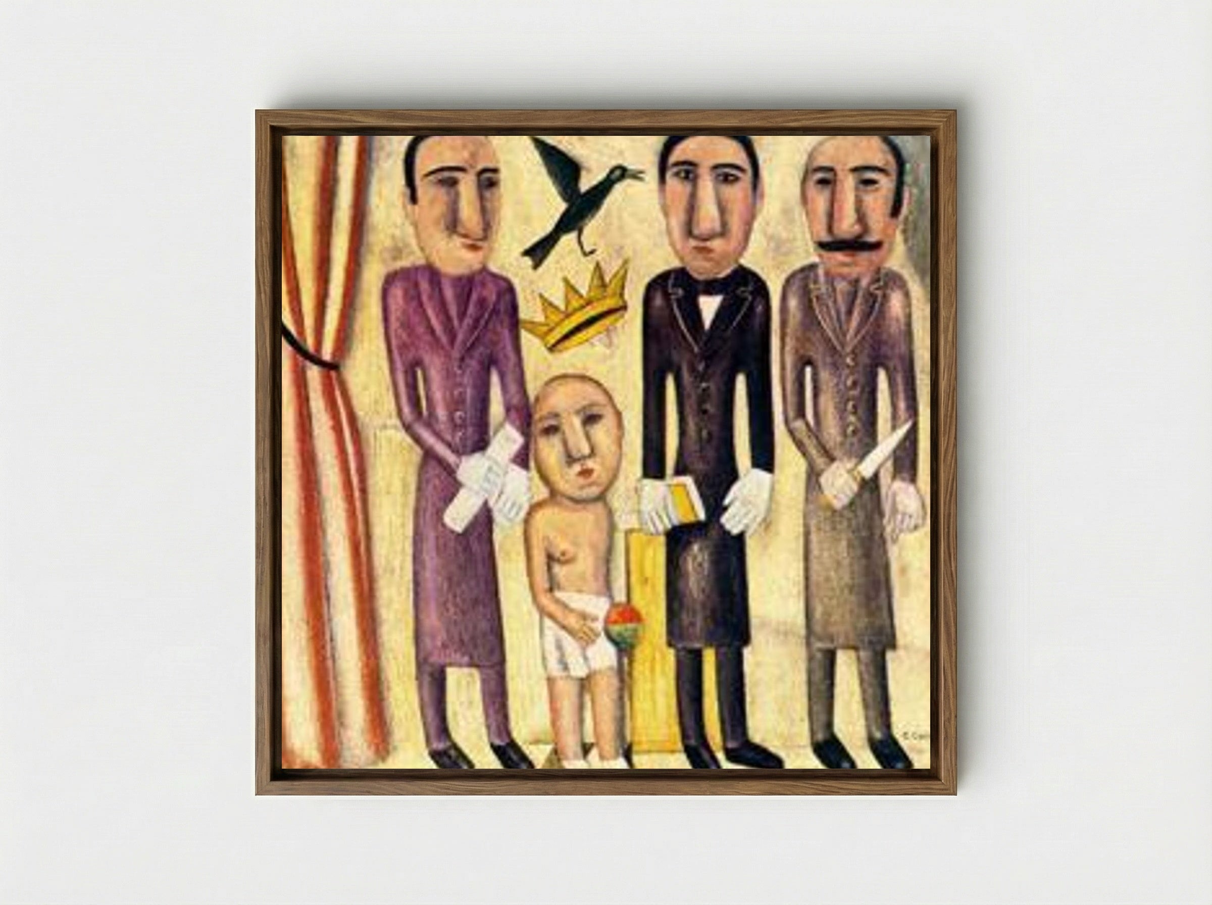 I Romantici - Carlo Carrà - Framed Canvas Wood