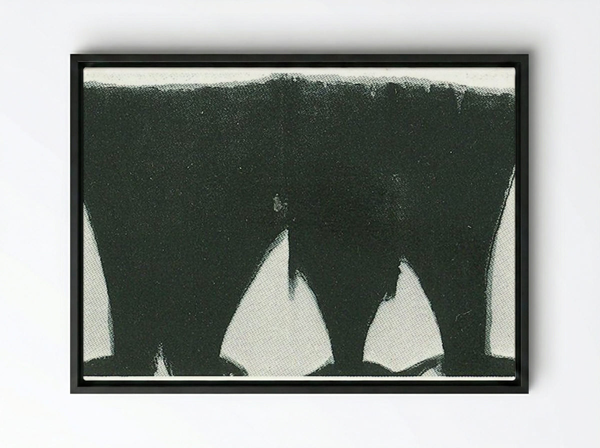 Dalet Aleph - Morris Louis - Framed Canvas Black