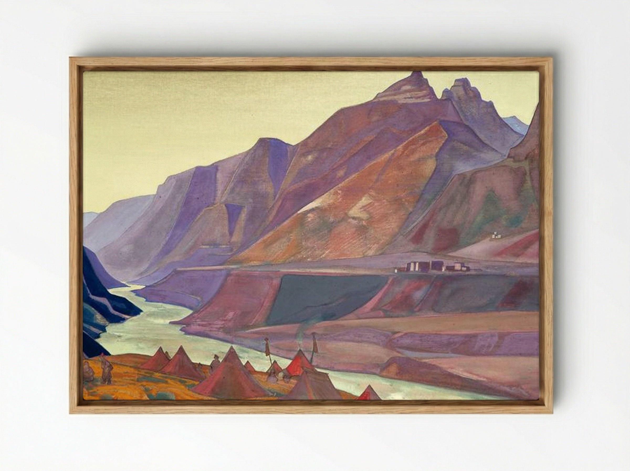 Koksar Camp - Nicholas Roerich - Framed Canvas Wood