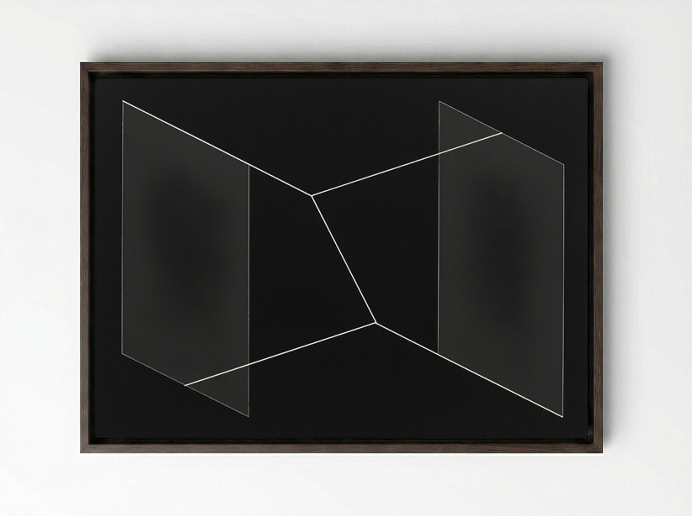 F 32 Pericles - Josef Albers - Framed Canvas Dark Wood